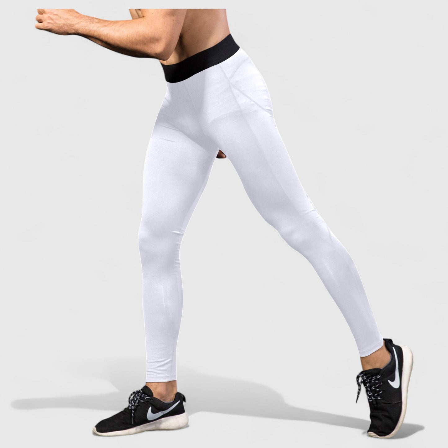 Anna-Kaci Active Men's Performance Leggings with Contoured Support Pouch and Seamless Fit for Training and Recovery