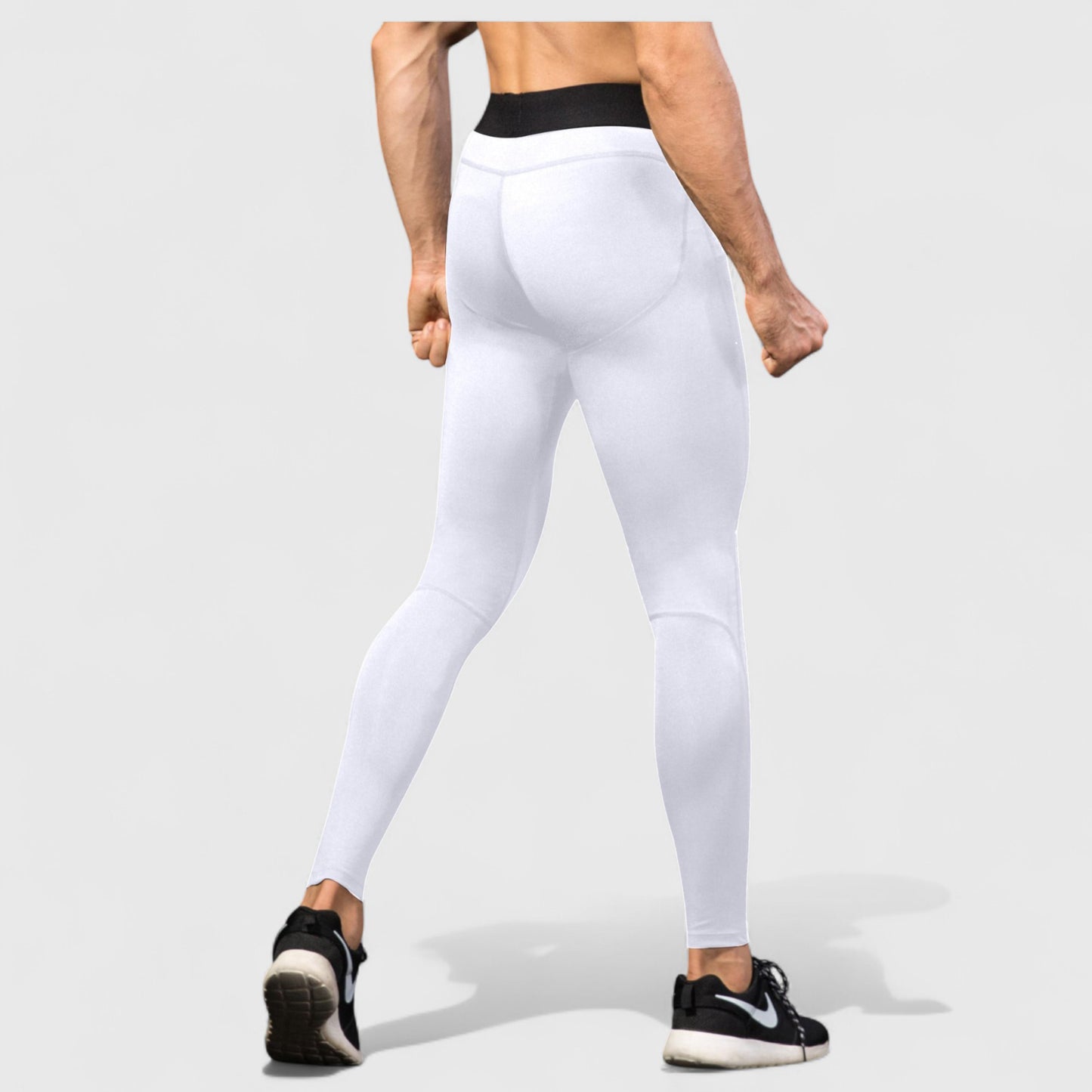Anna-Kaci Active Men's Performance Leggings with Contoured Support Pouch and Seamless Fit for Training and Recovery
