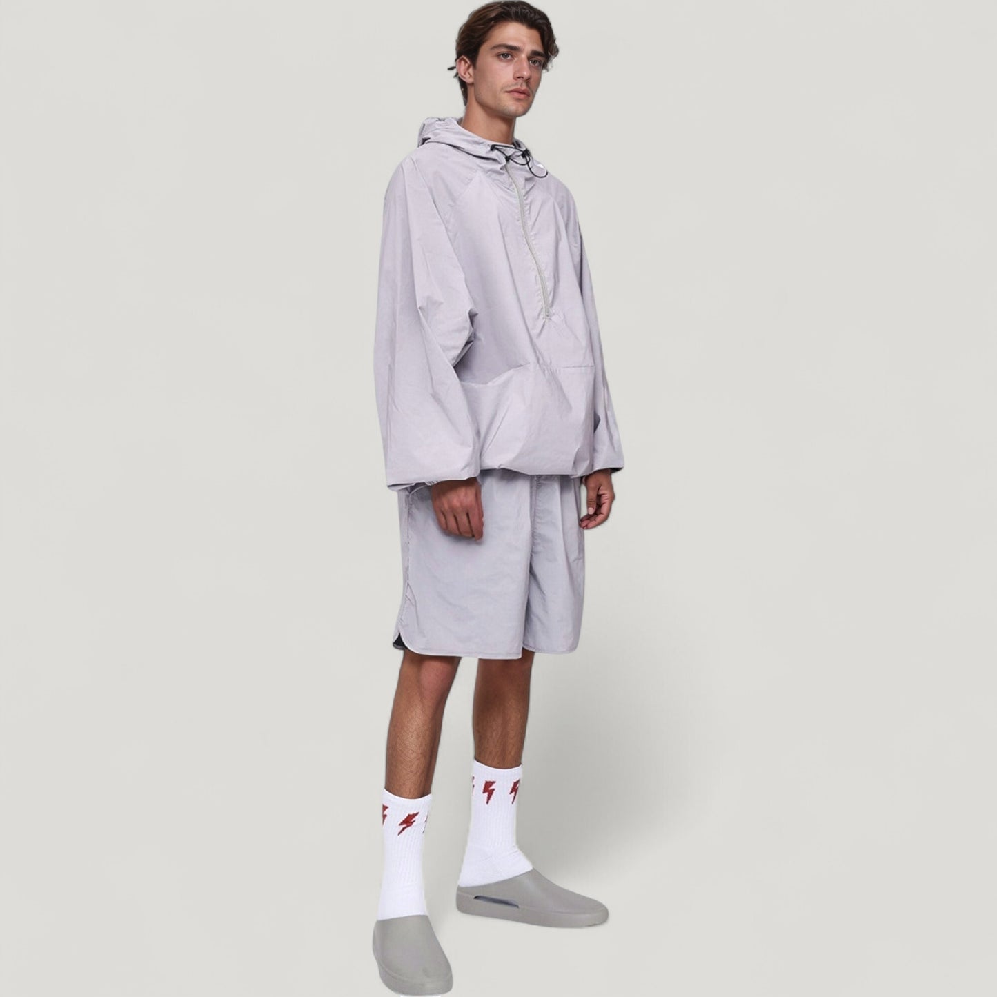 Anna-Kaci Active Men's Lightweight Hooded Sun Protection Pullover with Half Zip and Relaxed Fit
