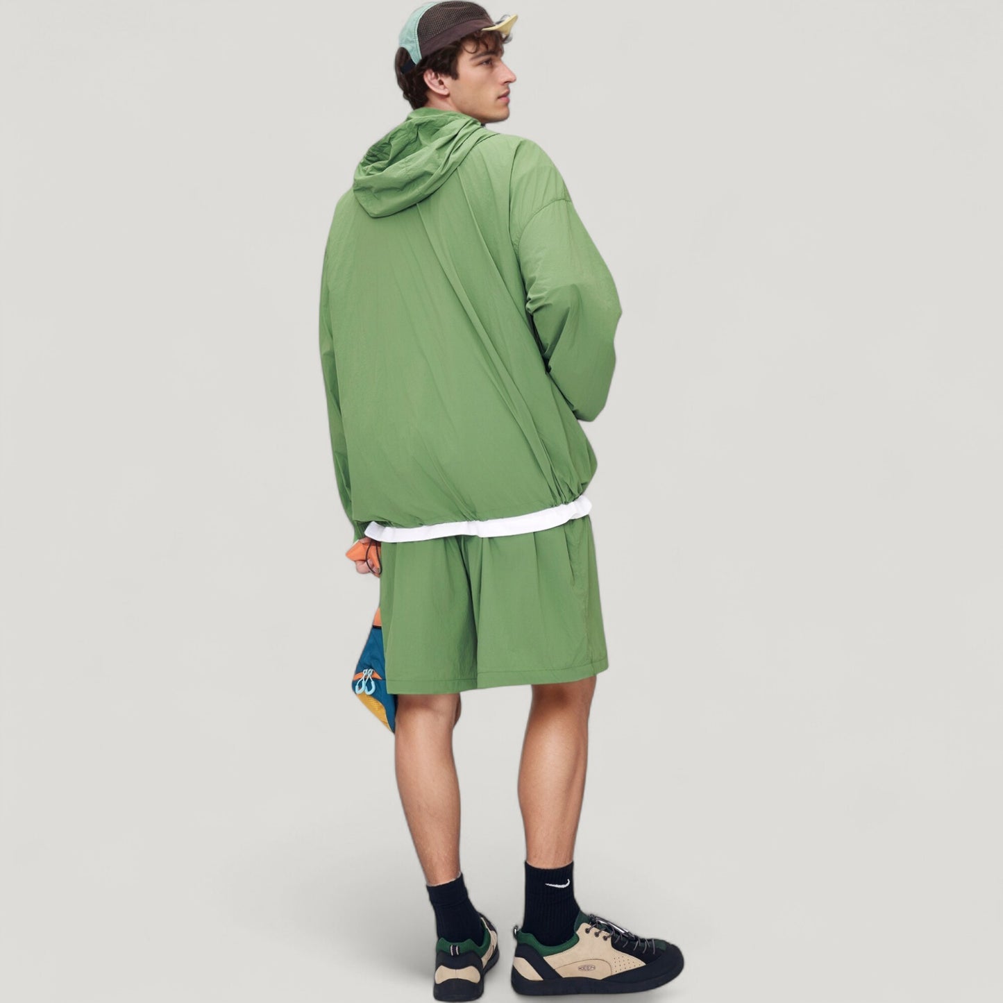 Anna-Kaci Active Men's Lightweight Full Zip Hooded Sun Protection Jacket with Adjustable Drawstring and Relaxed Fit