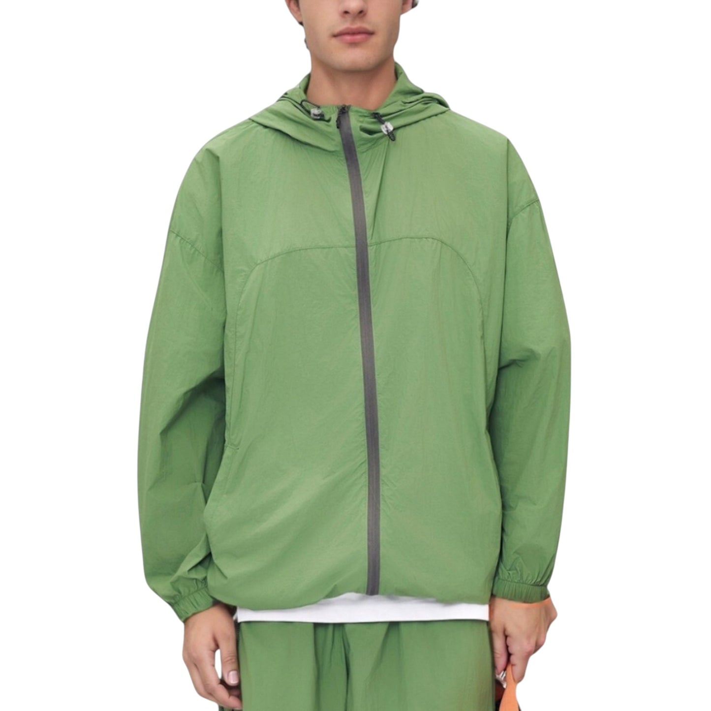 Anna-Kaci Active Men's Lightweight Full Zip Hooded Sun Protection Jacket with Adjustable Drawstring and Relaxed Fit