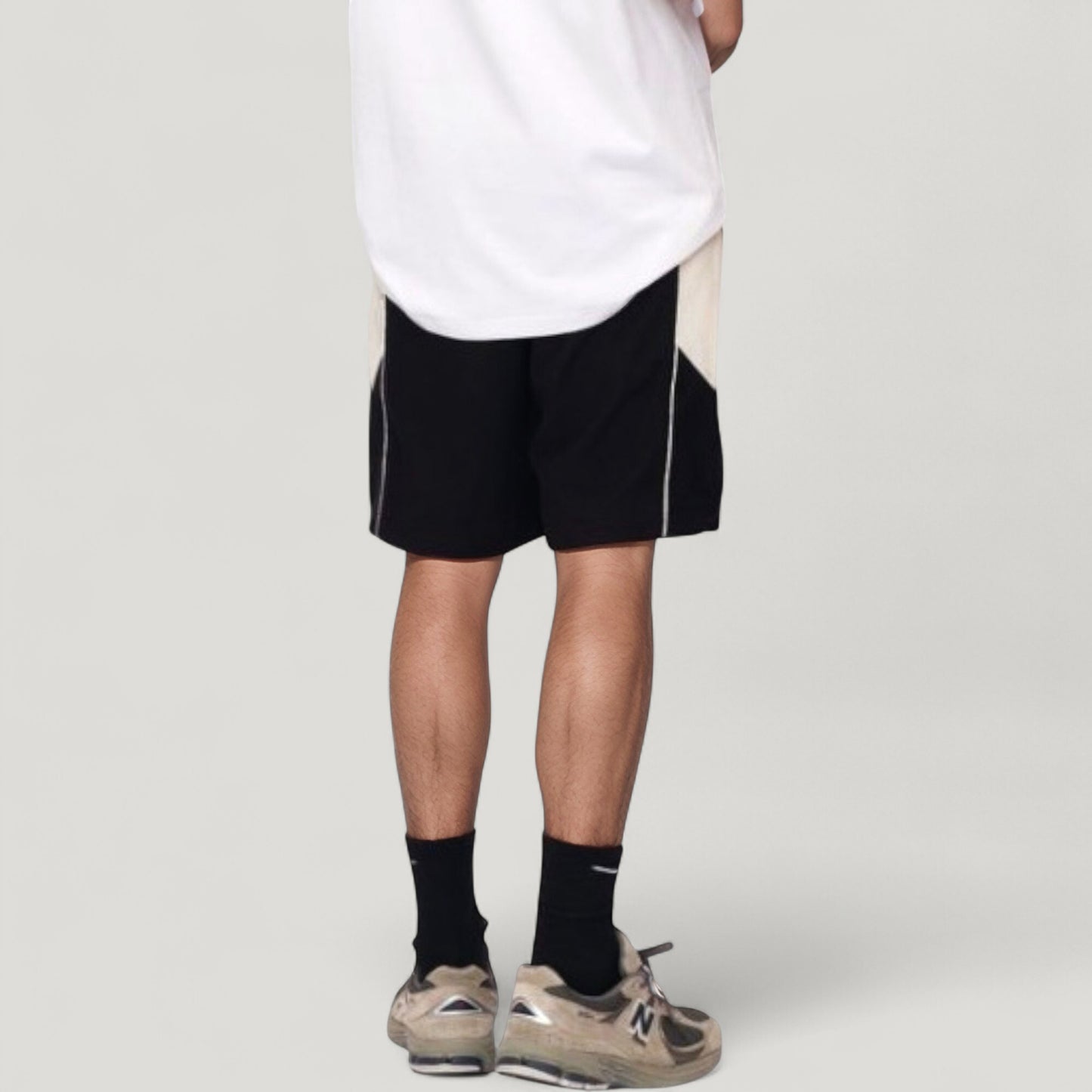 Anna-Kaci Active Men's Colorblock Drawstring Waist Relaxed Fit Casual Shorts with Side Pockets
