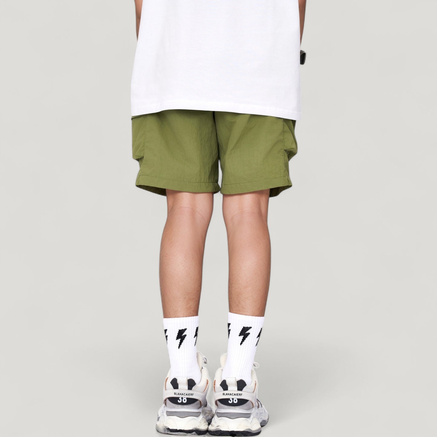 Anna-Kaci Active Men's Cargo Pocket Drawstring Shorts with Relaxed Fit and Elastic Waist