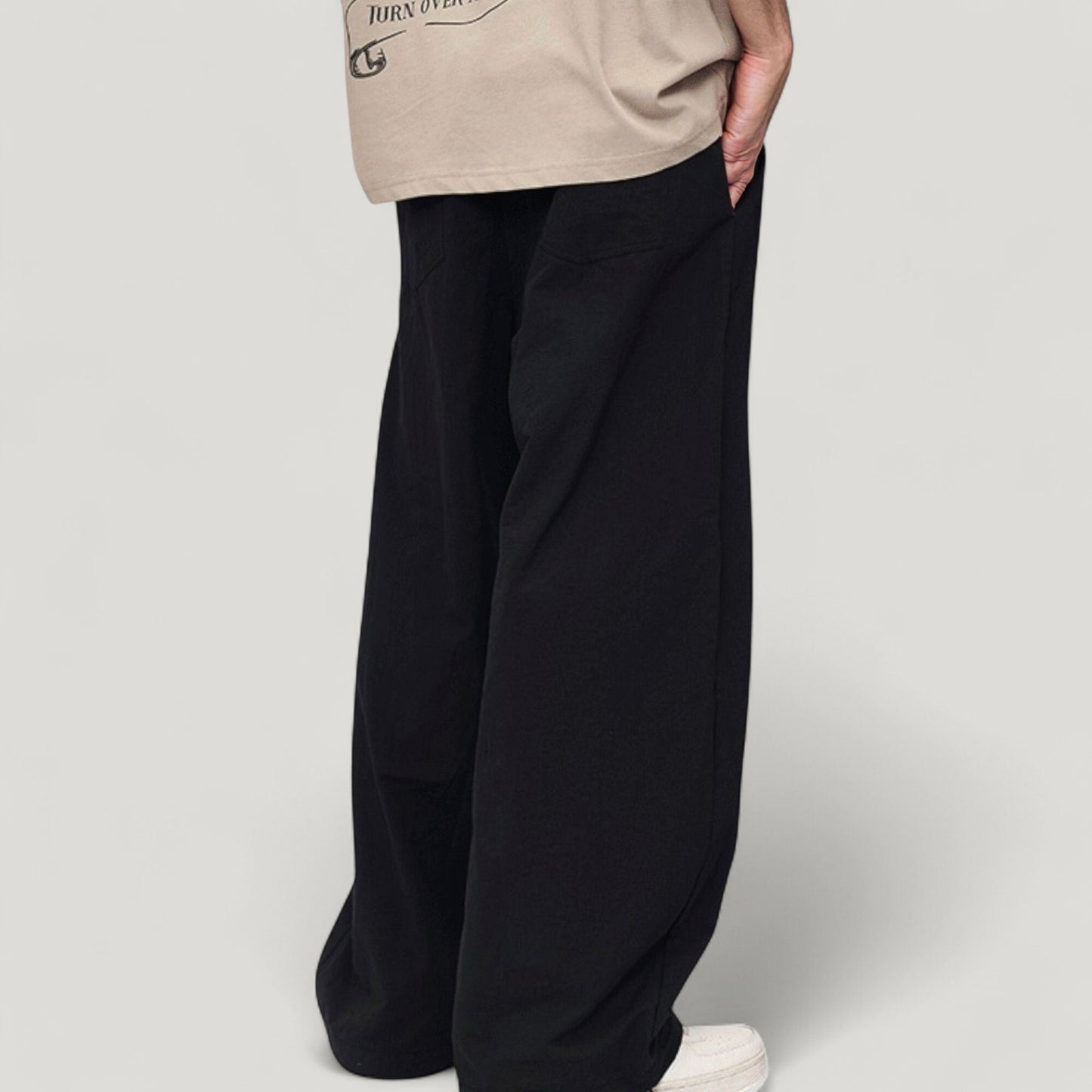 Anna-Kaci Active Men's Wide Leg Relaxed Fit Drawstring Waist Casual Sweatpants