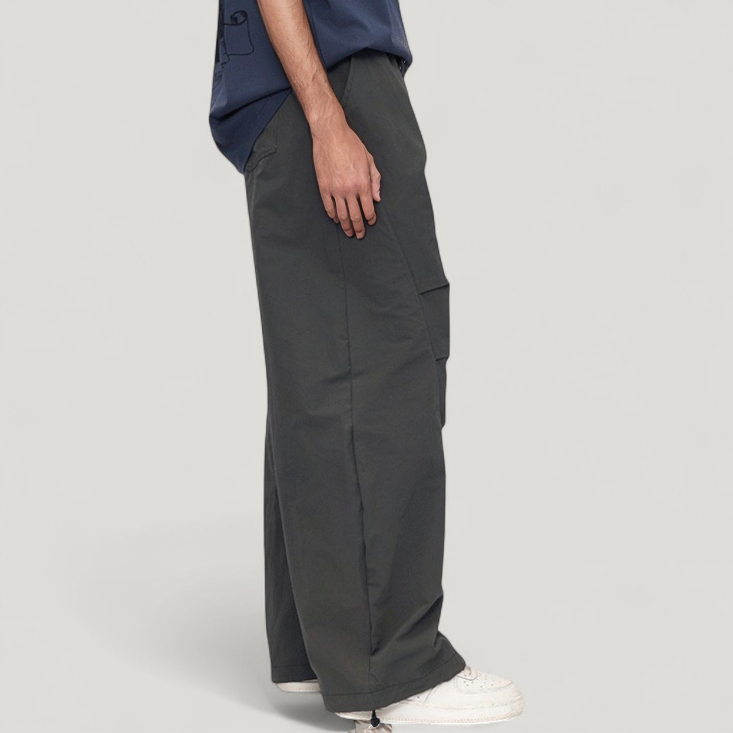 Anna-Kaci Active Men's Wide Leg Relaxed Fit Drawstring Waist Casual Sweatpants