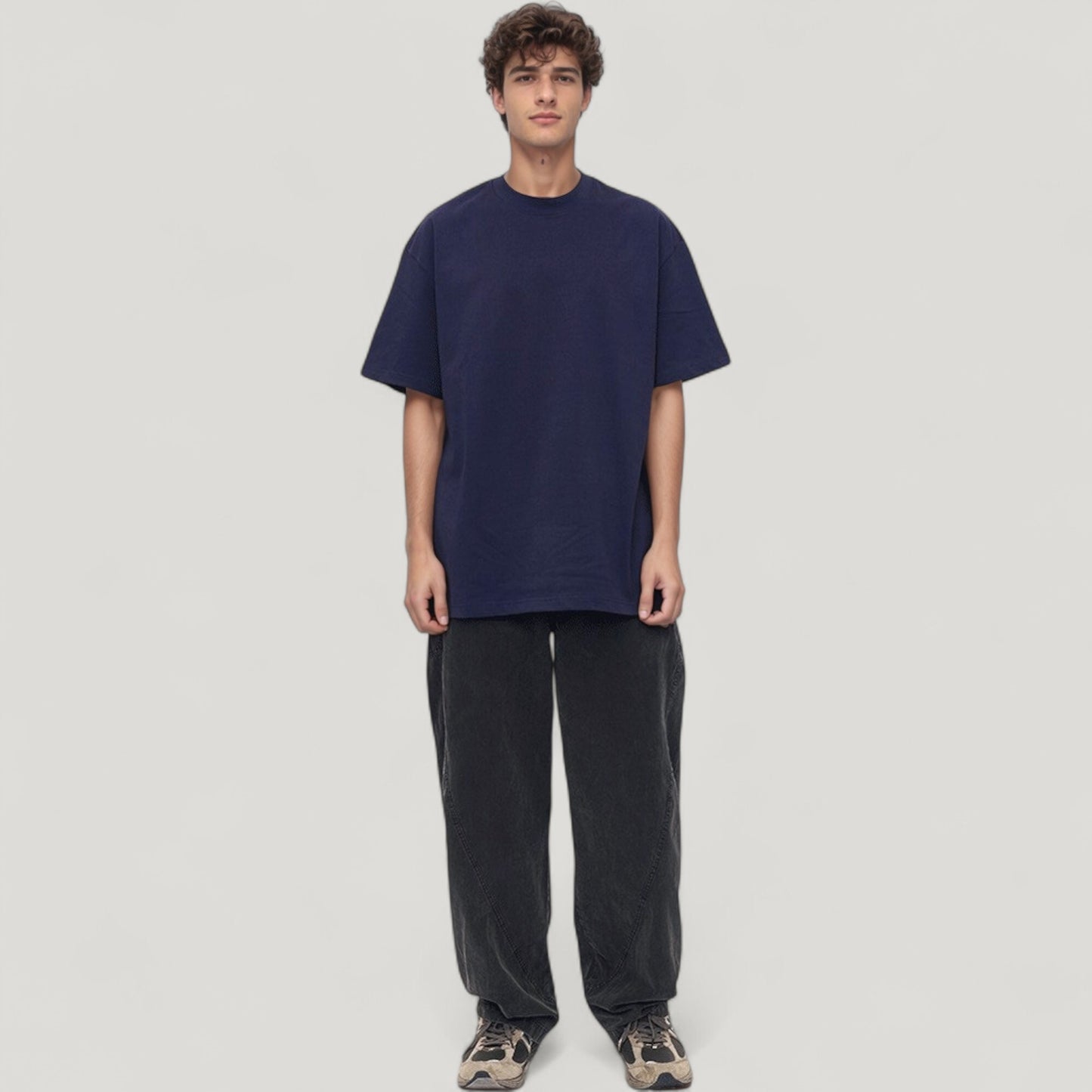 Anna-Kaci Active Men's Wide Leg Relaxed Fit Pants with Classic Five-Pocket Design