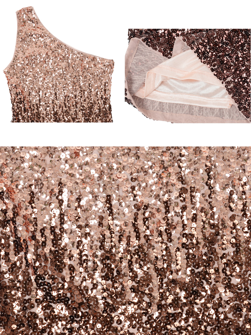 One Shoulder Sequin Mini Dress