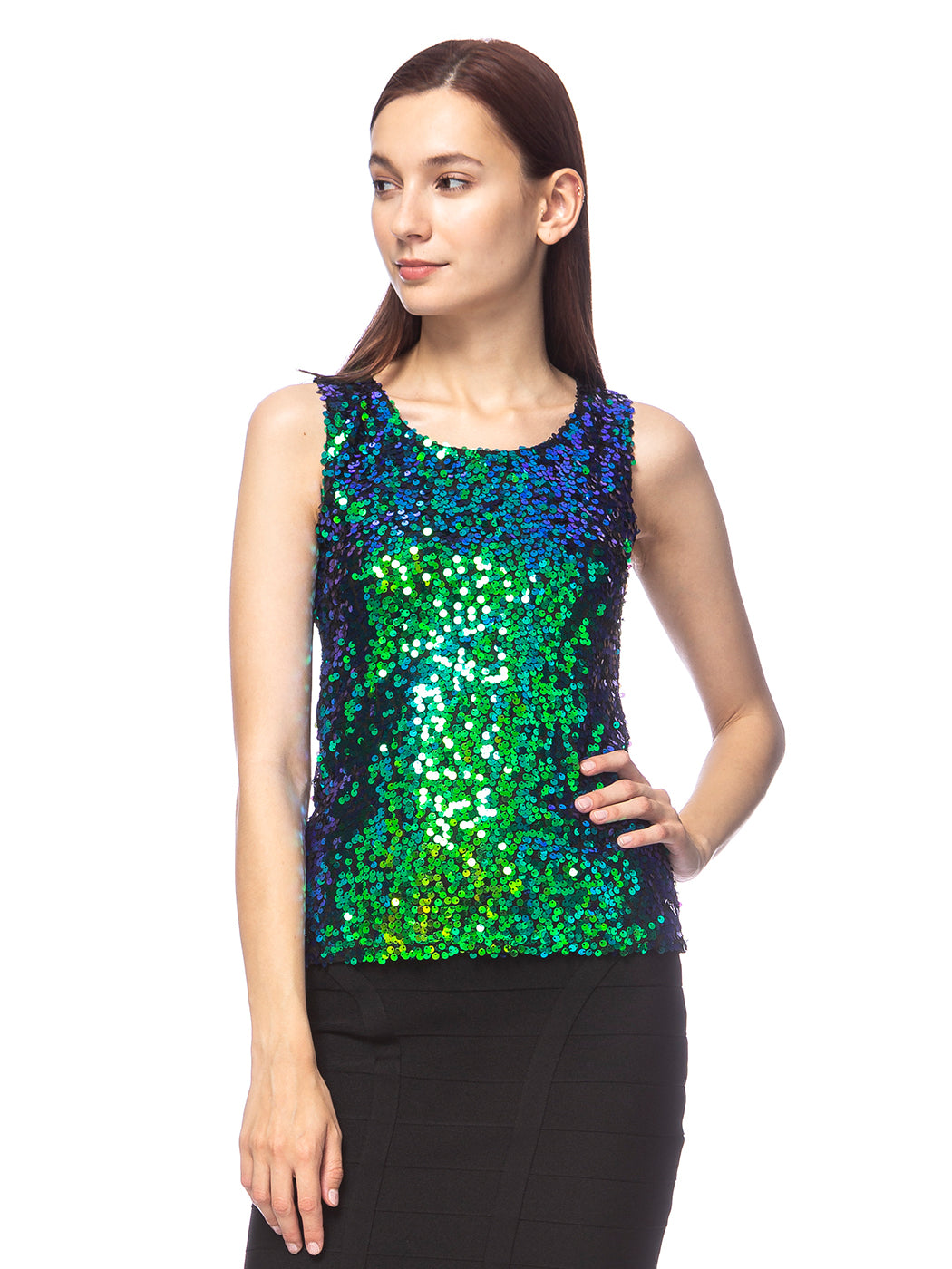 Glitz & Glam Sequin Party Tank Top