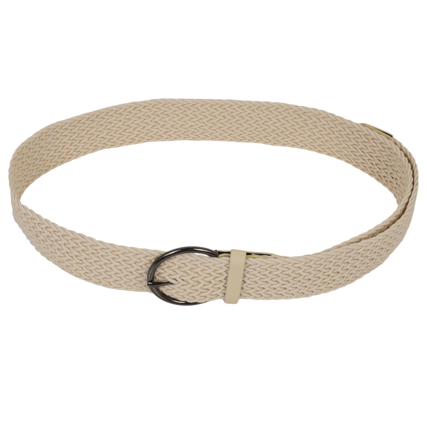 Anna-Kaci Chic Woven Womens Belt with Alloy Buckle