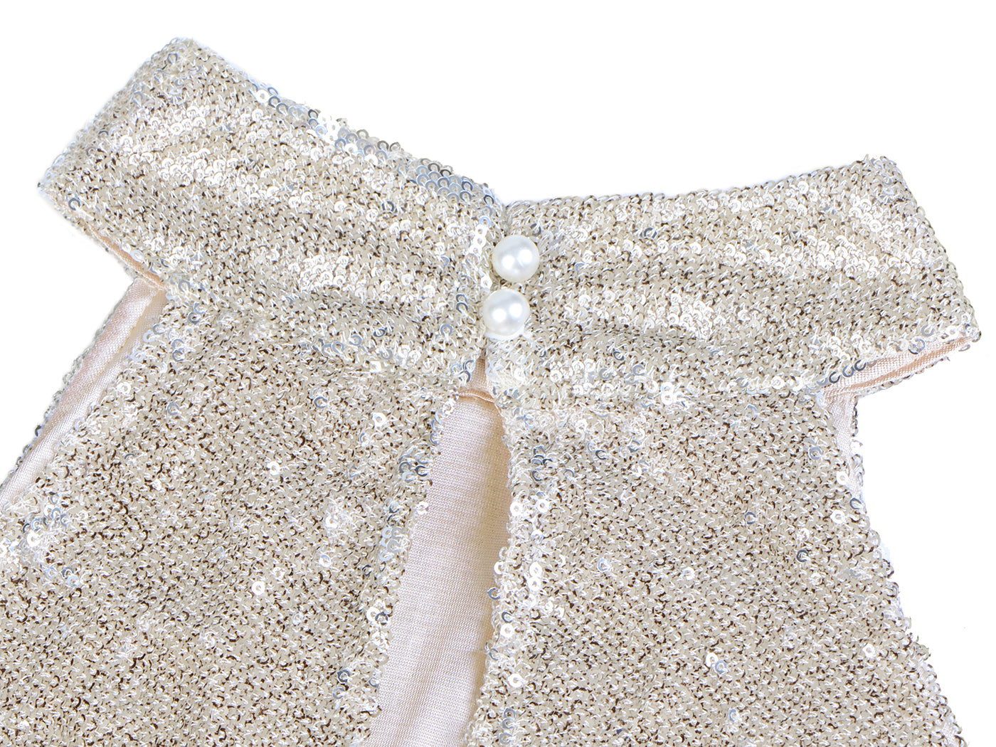 Vestido halter adornado con lentejuelas brillantes