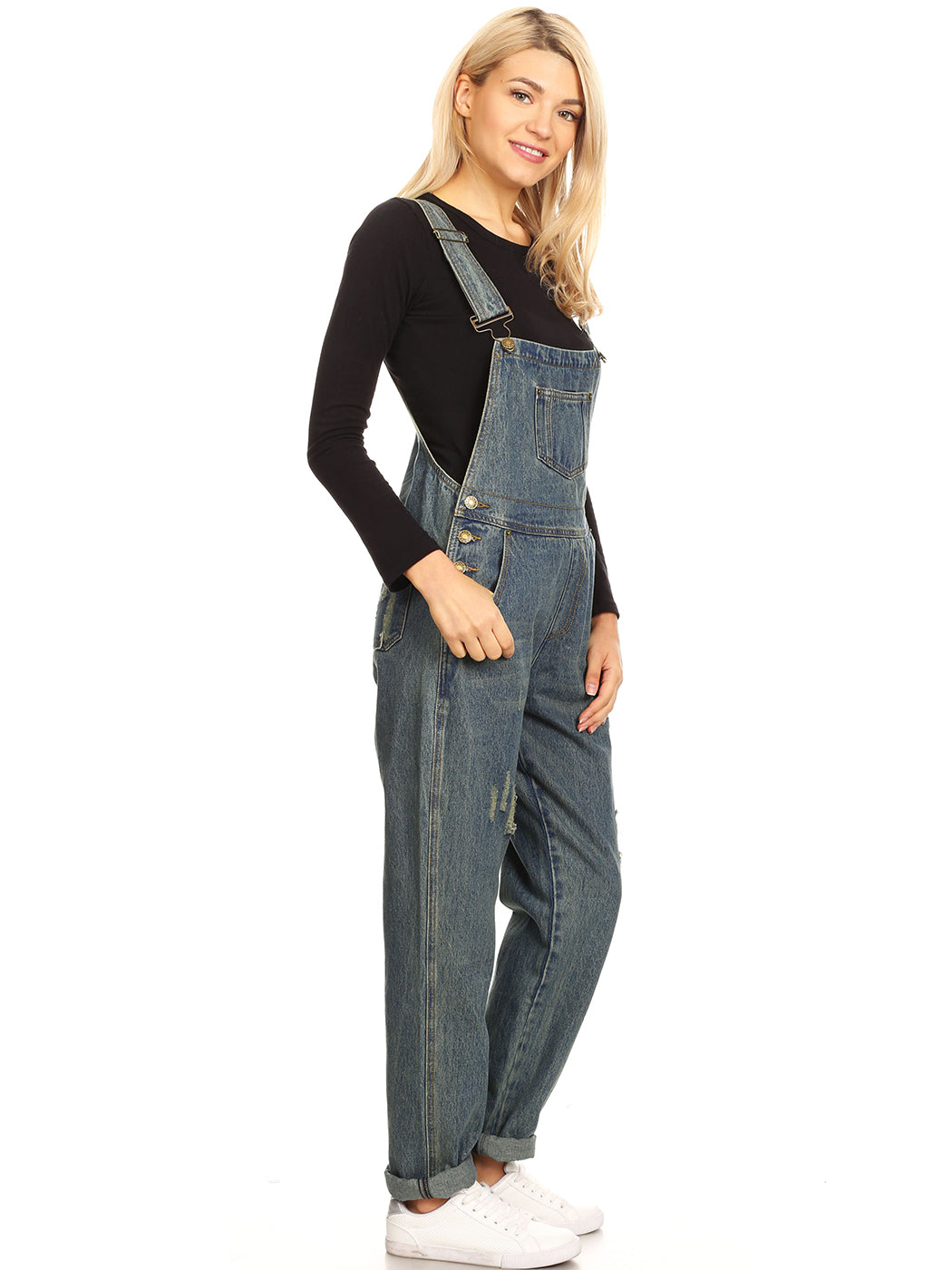 Vintage Adjustable Strap Denim Overalls
