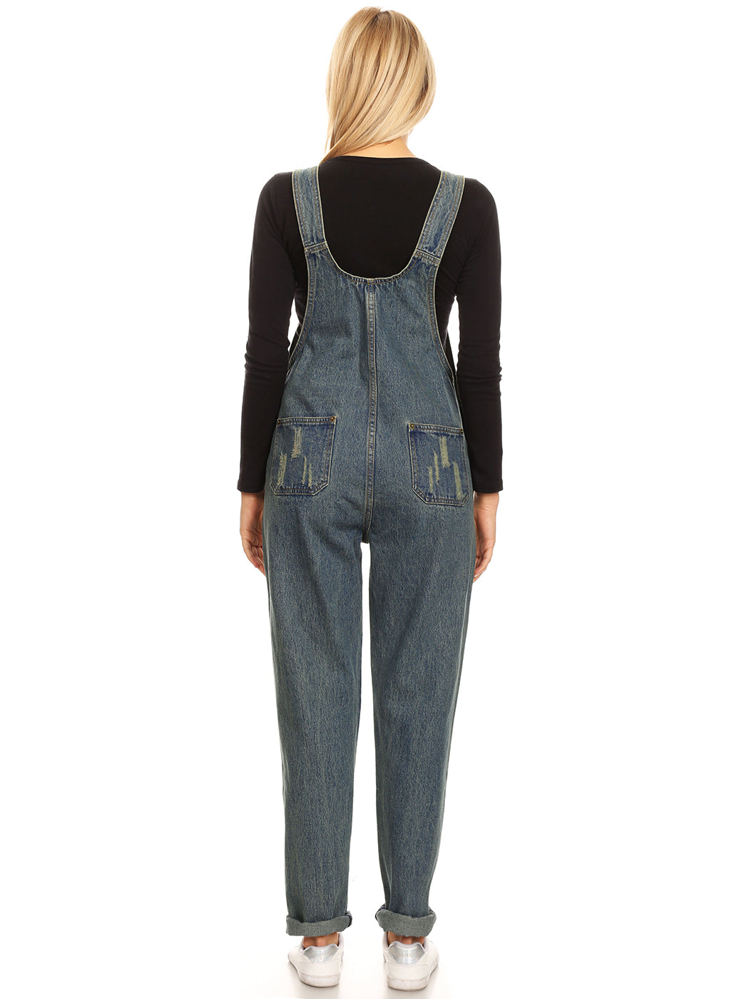 Vintage Adjustable Strap Denim Overalls