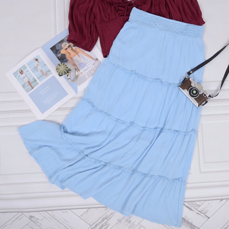 Maxi Bohemian Layered Skirt