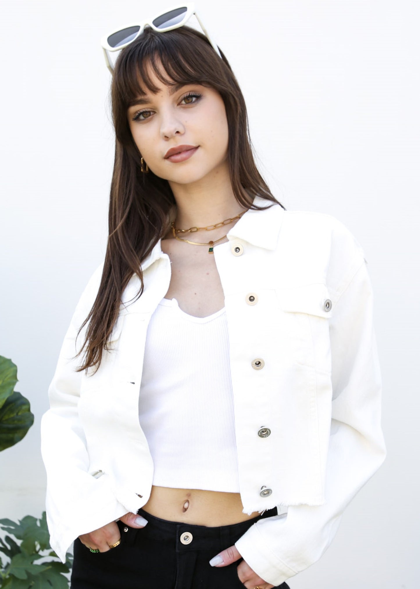 Cropped Premium Denim Jacket