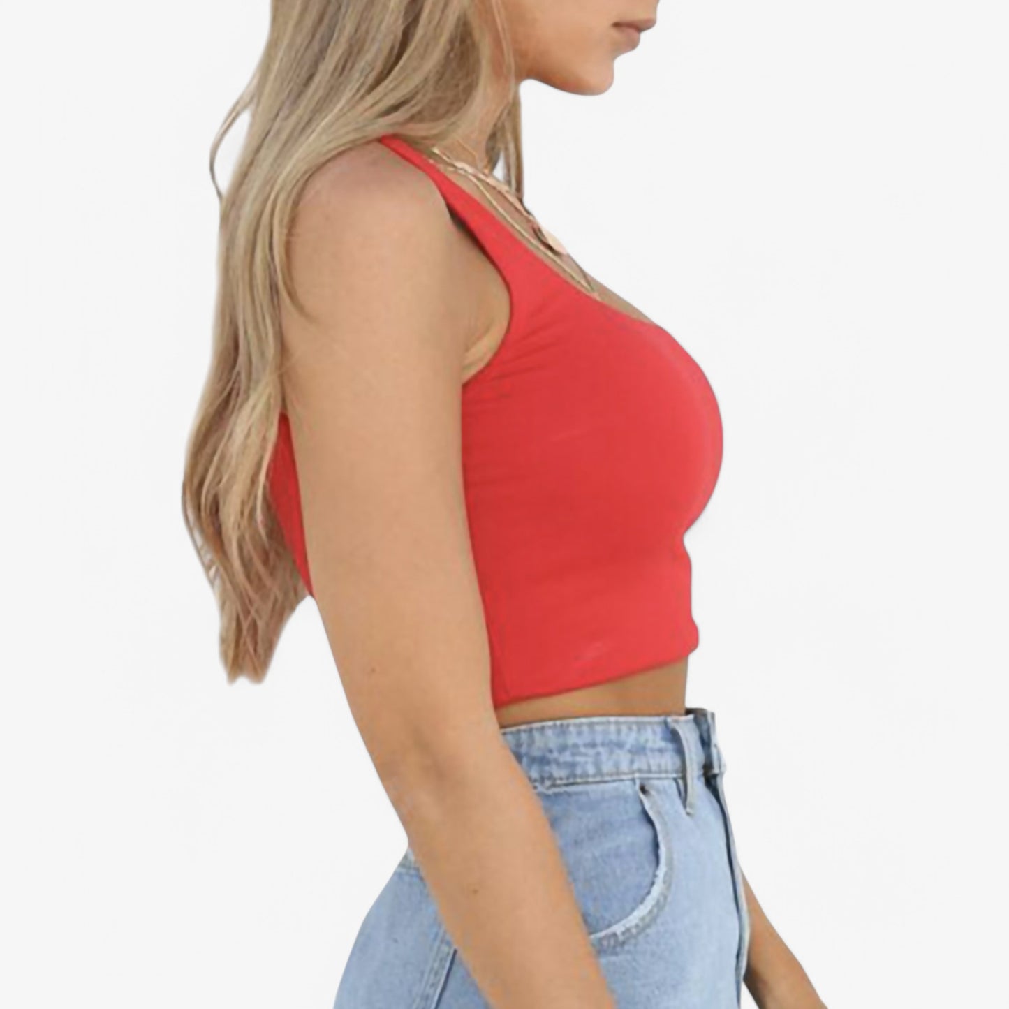 Anna-Kaci Women's One-Shoulder Ribbed Crop Top with Stretch Fit