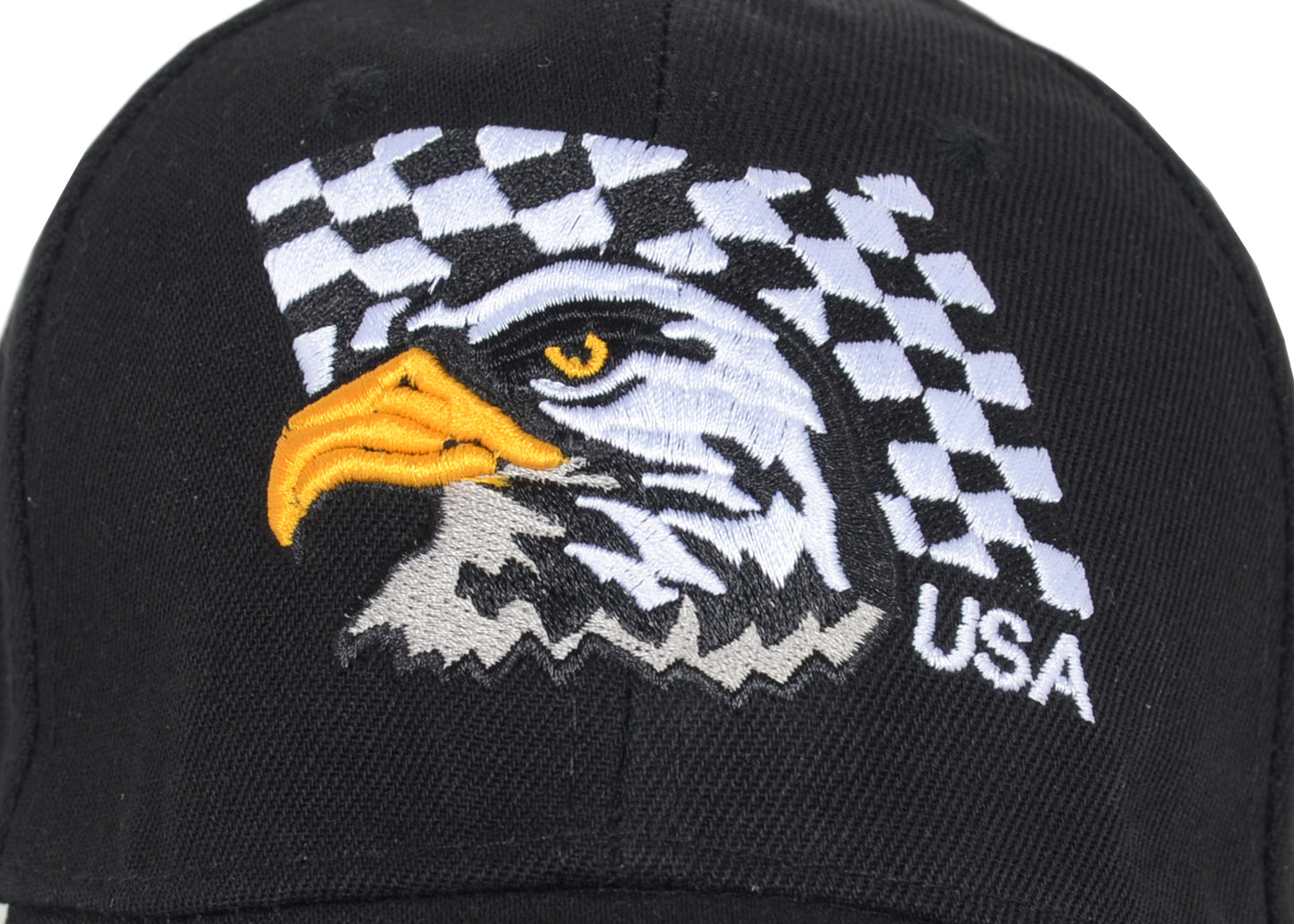 Gorras de béisbol con velcro ajustables en 3D con la bandera estadounidense patriótica de Anna-Kaci, con águila y halcón