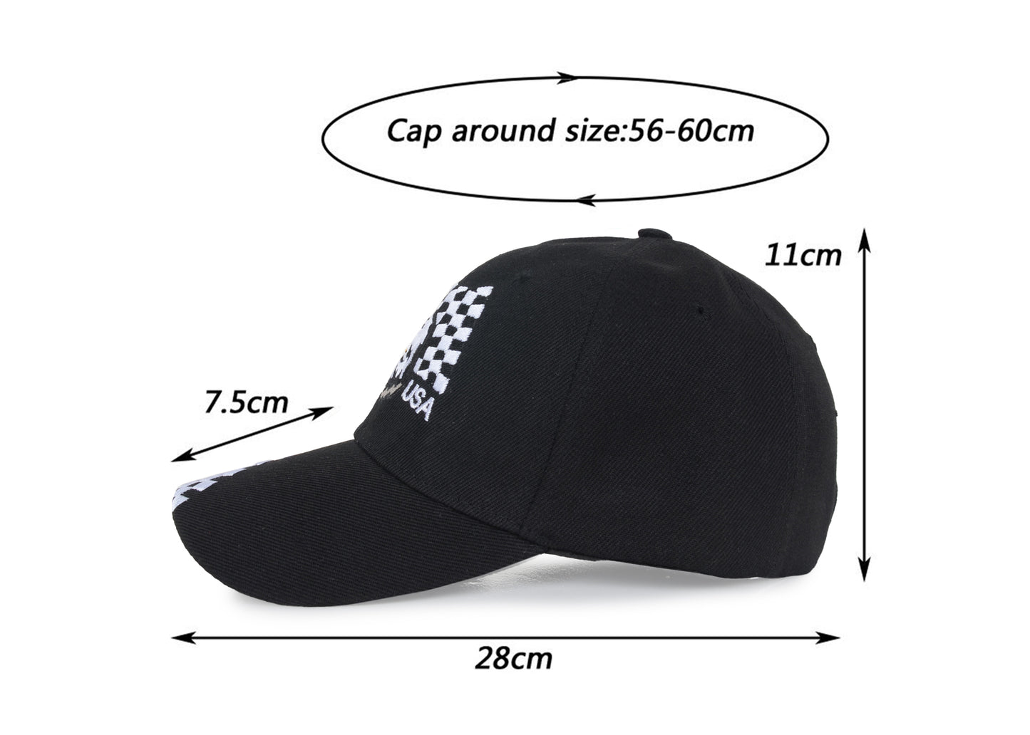Gorras de béisbol con velcro ajustables en 3D con la bandera estadounidense patriótica de Anna-Kaci, con águila y halcón