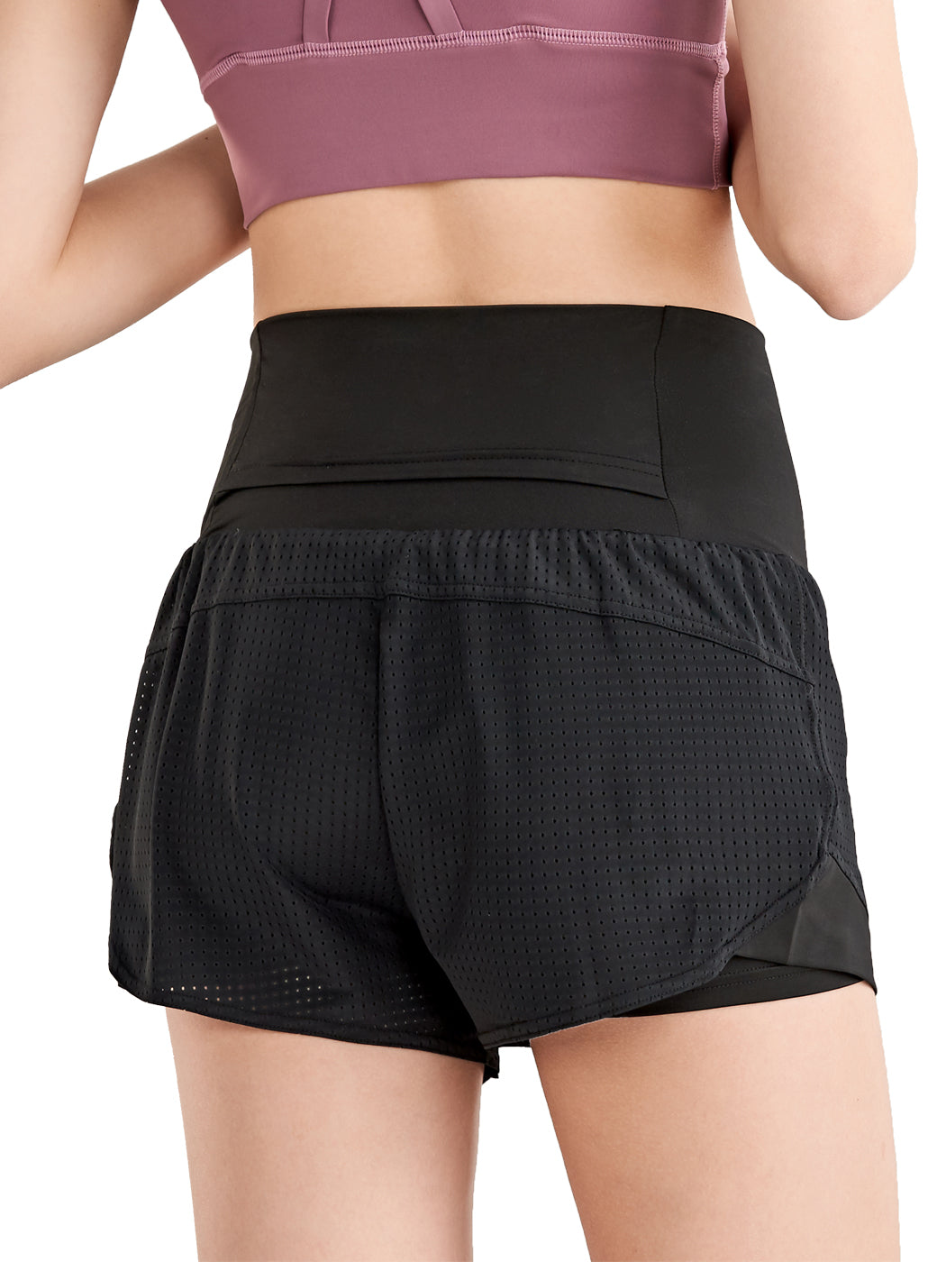 Pantalones cortos sueltos de secado rápido para correr, 2 en 1, para gimnasio