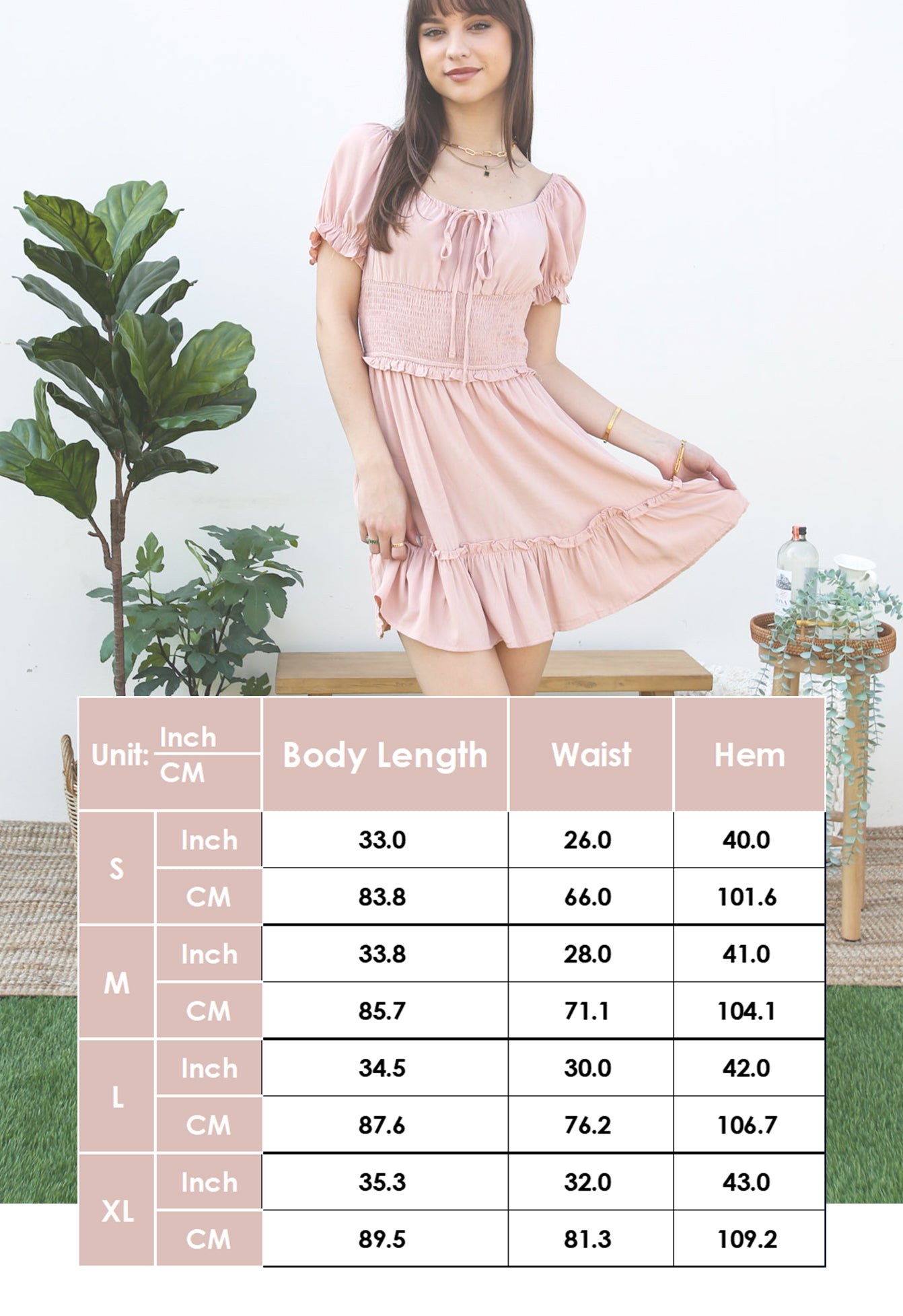 Vestido mini con escote cuadrado, mangas con volantes y cordón ajustable