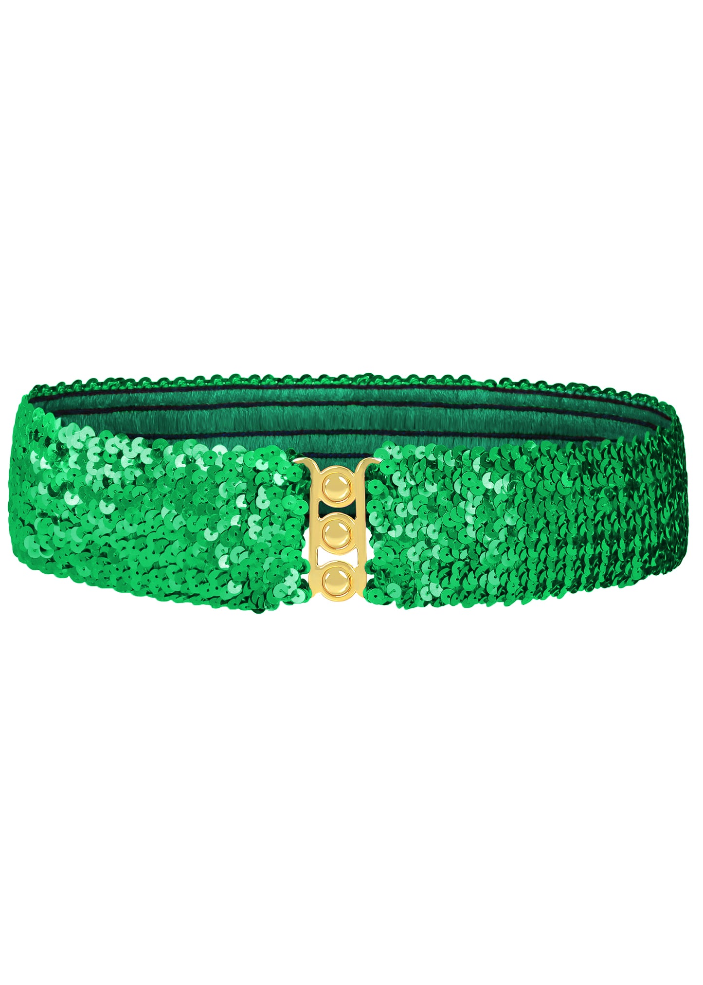 Anna-Kaci Women Glitter Sequin Belts Stretchy Sparkly Cinch Belt Disco Party Costume Elastic Waist Accessory