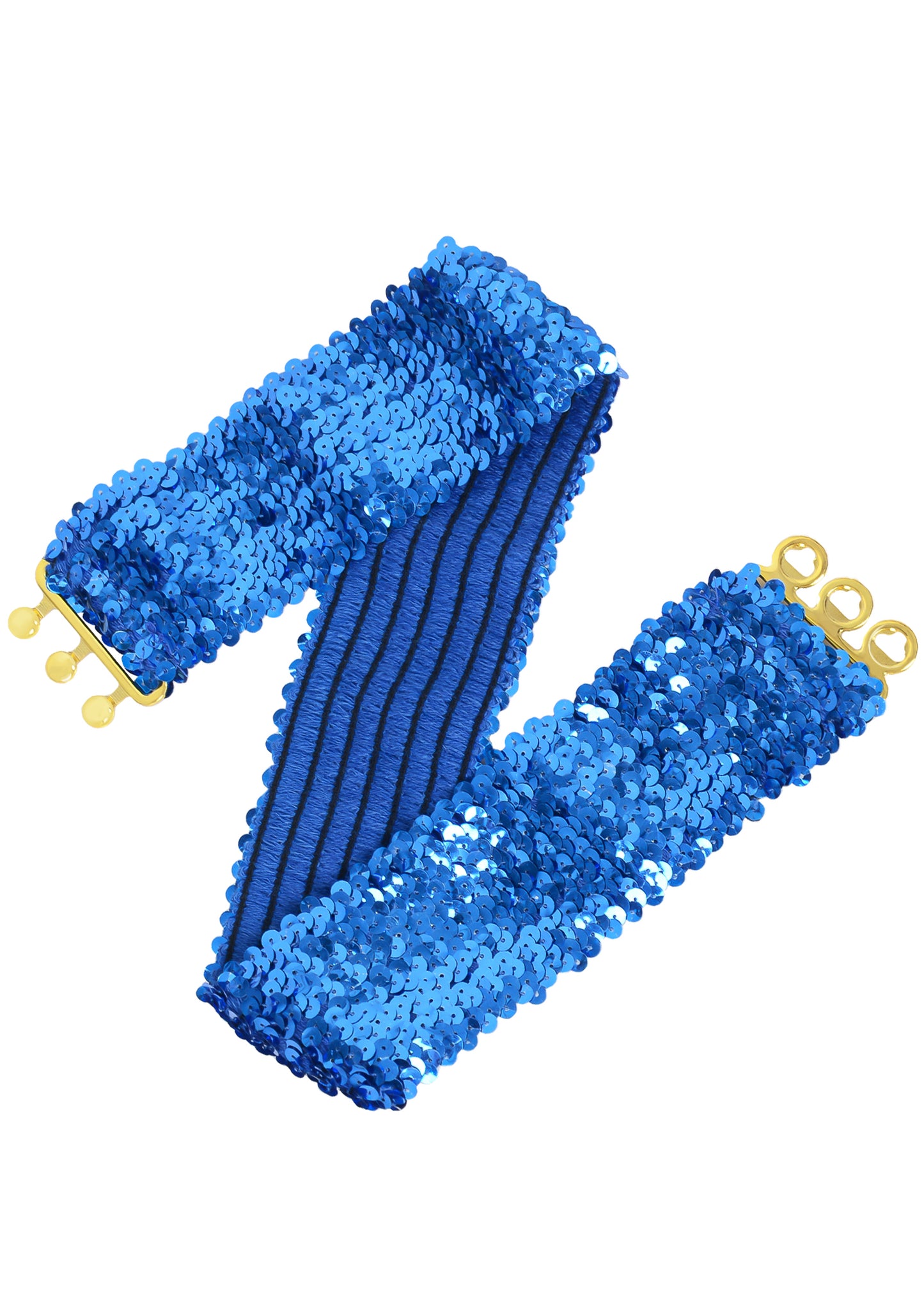 Anna-Kaci Women Glitter Sequin Belts Stretchy Sparkly Cinch Belt Disco Party Costume Elastic Waist Accessory