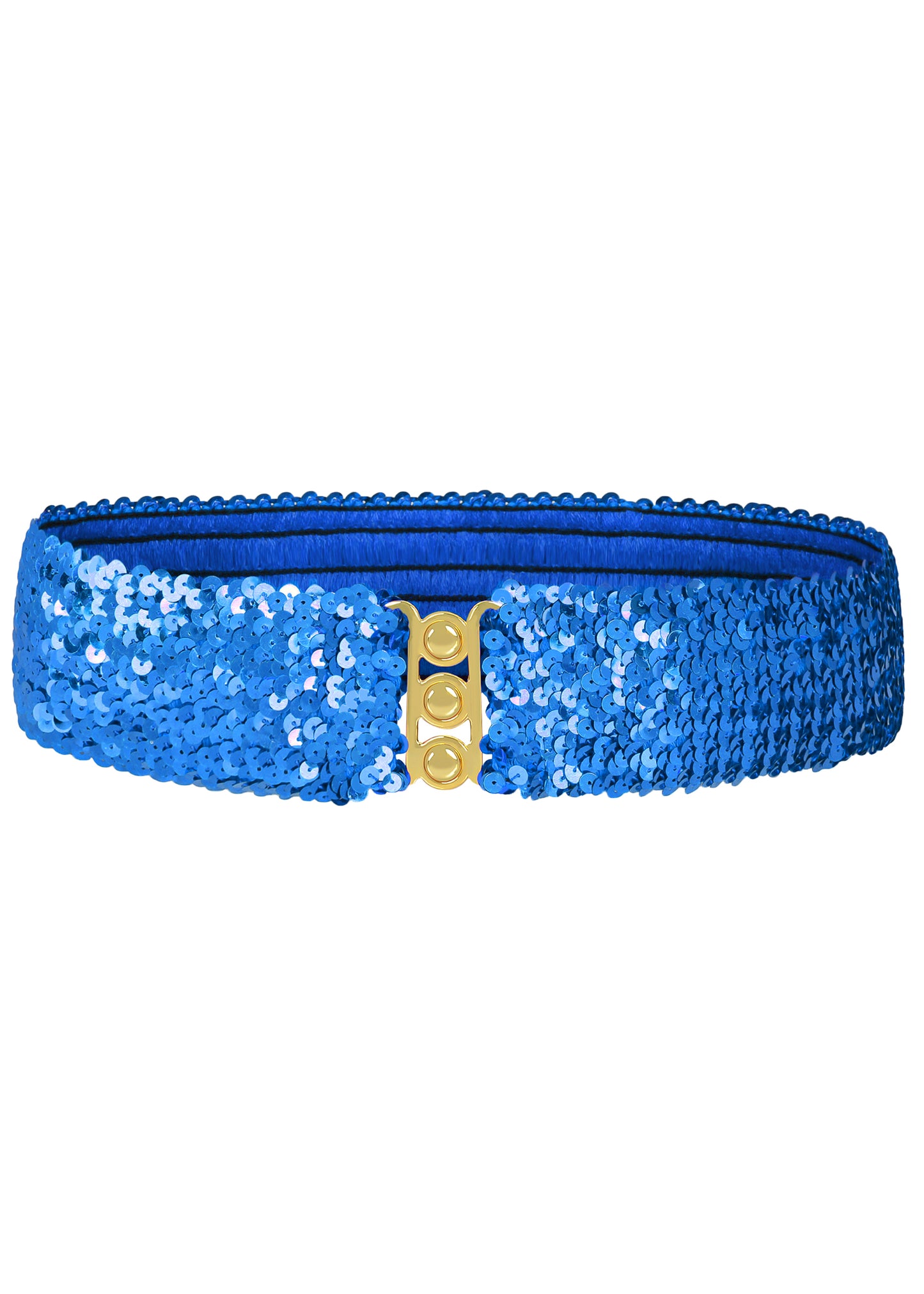 Anna-Kaci Women Glitter Sequin Belts Stretchy Sparkly Cinch Belt Disco Party Costume Elastic Waist Accessory