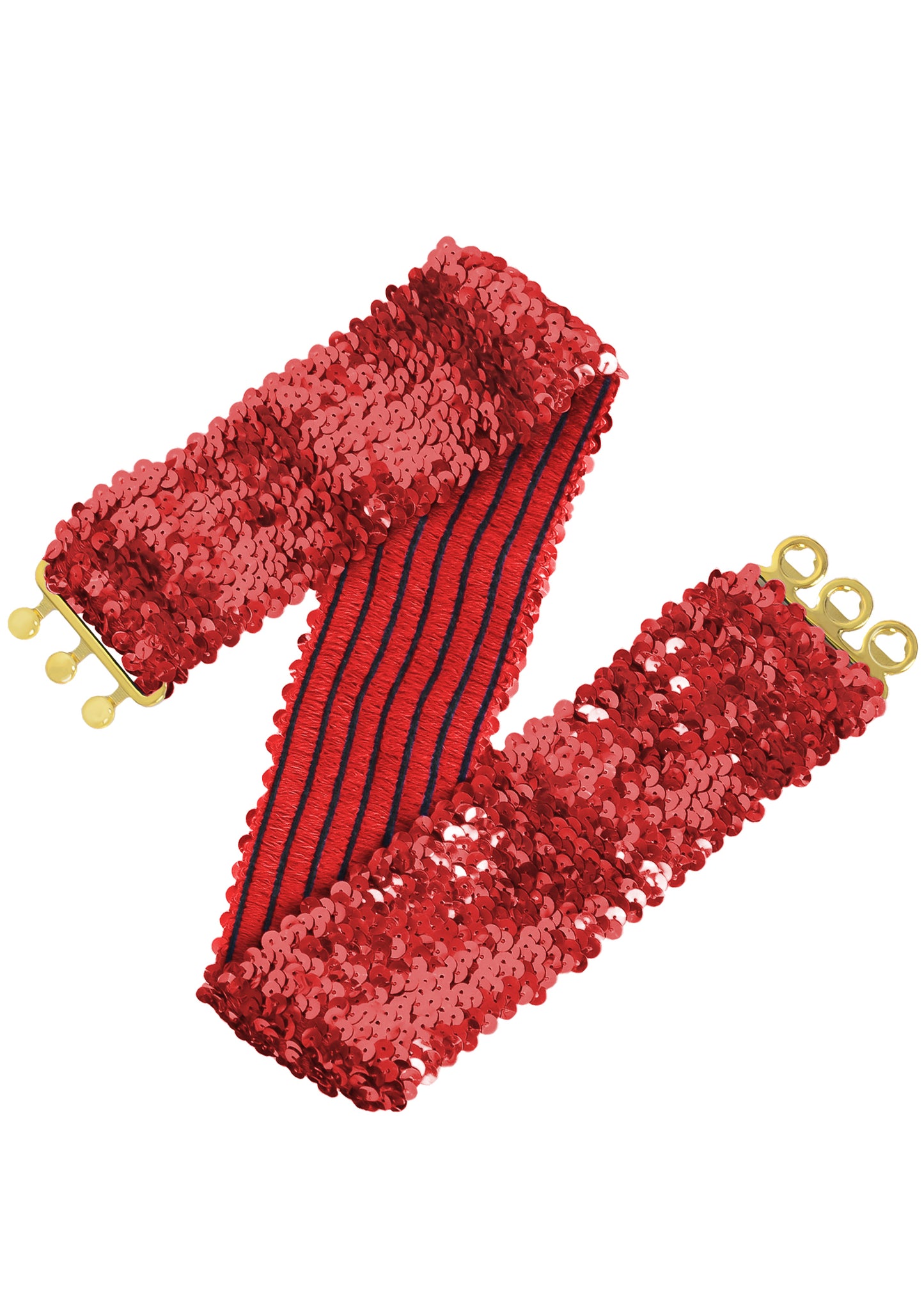 Anna-Kaci Women Glitter Sequin Belts Stretchy Sparkly Cinch Belt Disco Party Costume Elastic Waist Accessory