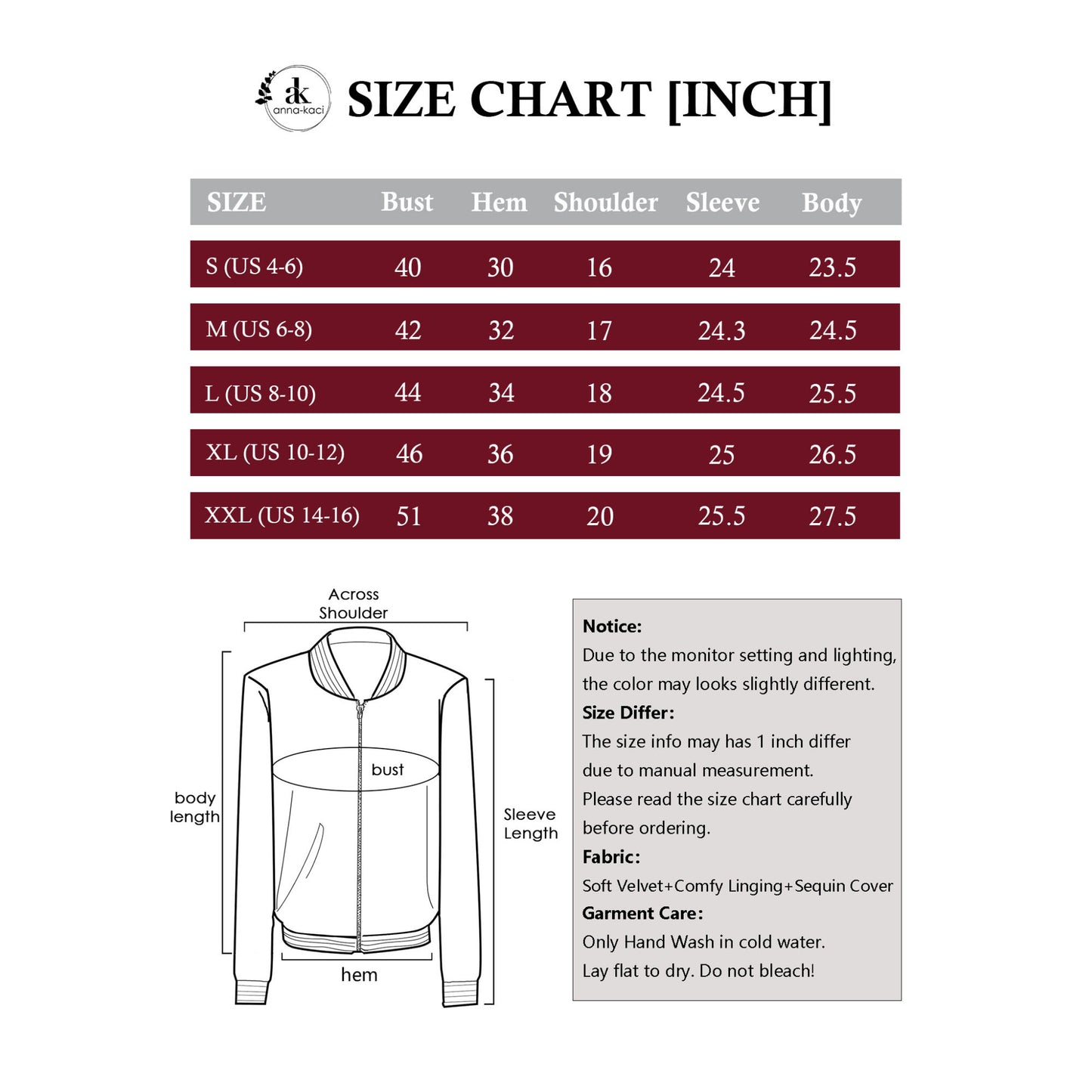 Anna-Kaci Women's Sequin Bomber Jacket Zip Front Ribbed Cuffs and Hem Pockets