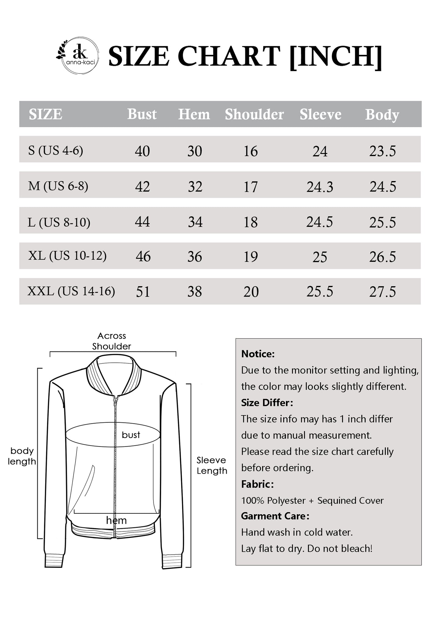 Anna-Kaci Womens Sparkly Sequin Jacket Zipper Long Sleeve Glitter Sequin Bomber Jacket with Pockets