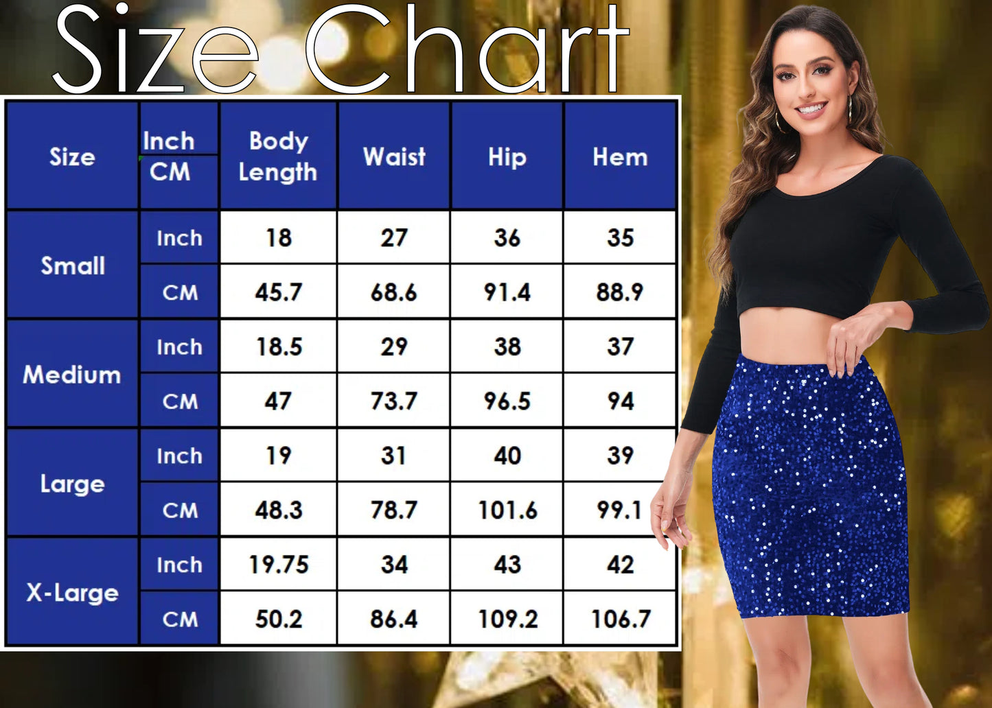Anna-Kaci Womens Sparkly Sequin Skirt Mid Waist Glitter Party Club Velvet Skirts