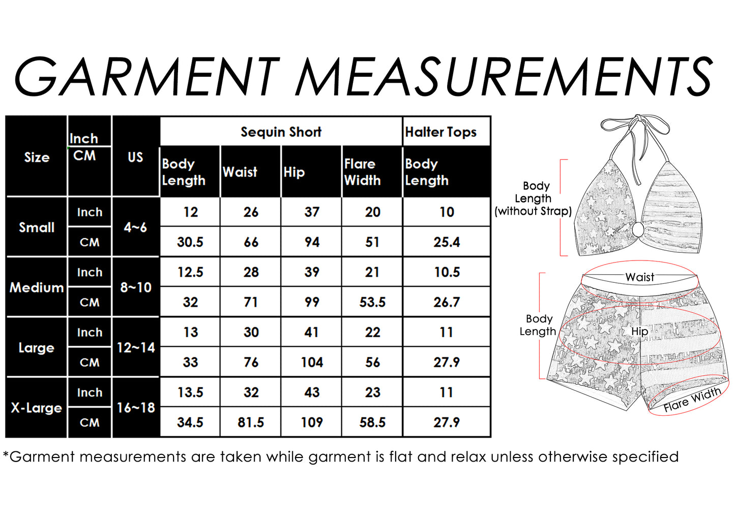 Anna-Kaci Womens 2 Piece July 4th Bikini Set USA Flag Sparkly Sequin Halter Top Shorts Sets