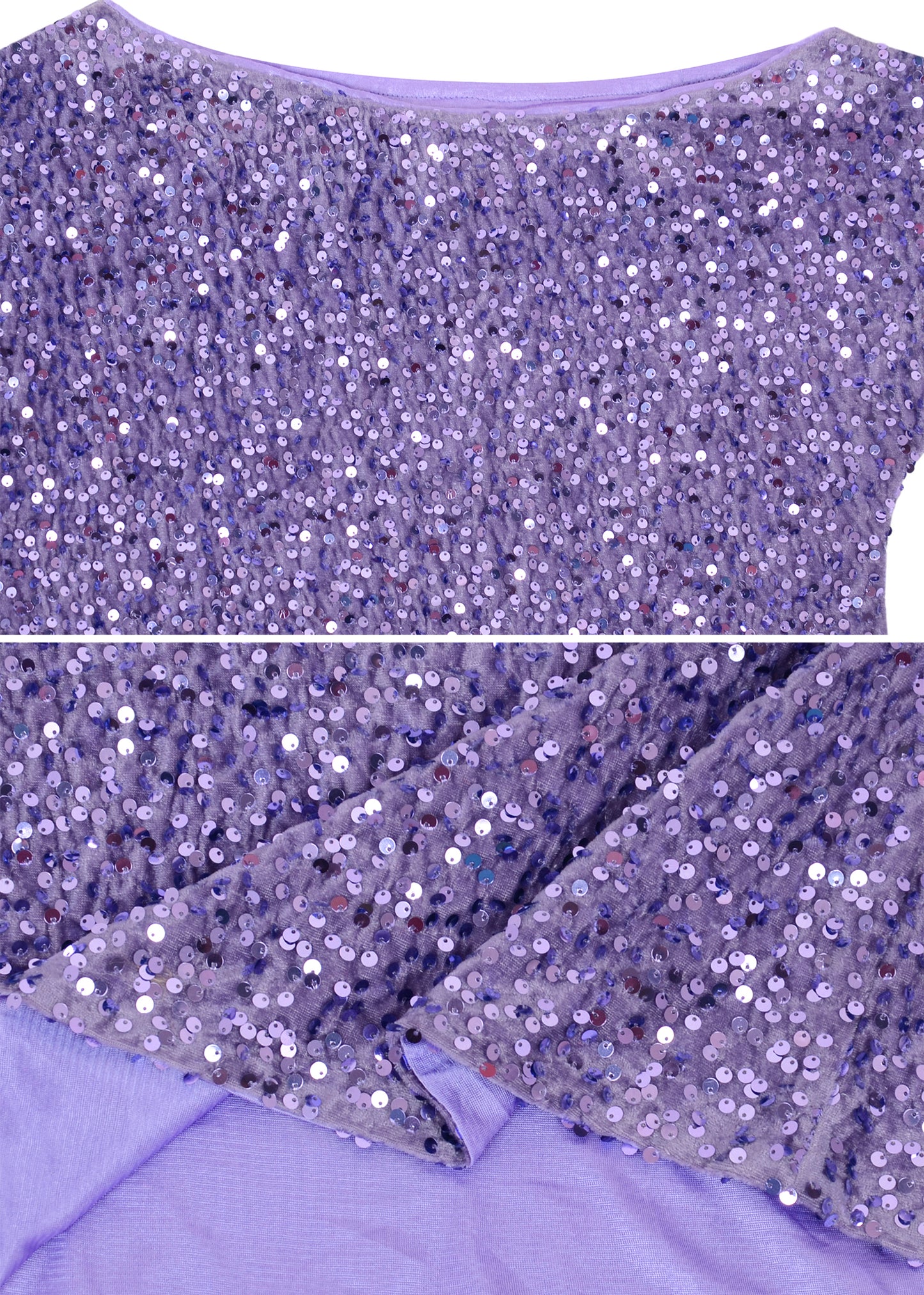 Anna-Kaci Women's Sequin One Shoulder Short Sleeve Top Party Club Sparkle Glitter Concert Tunic Blouse