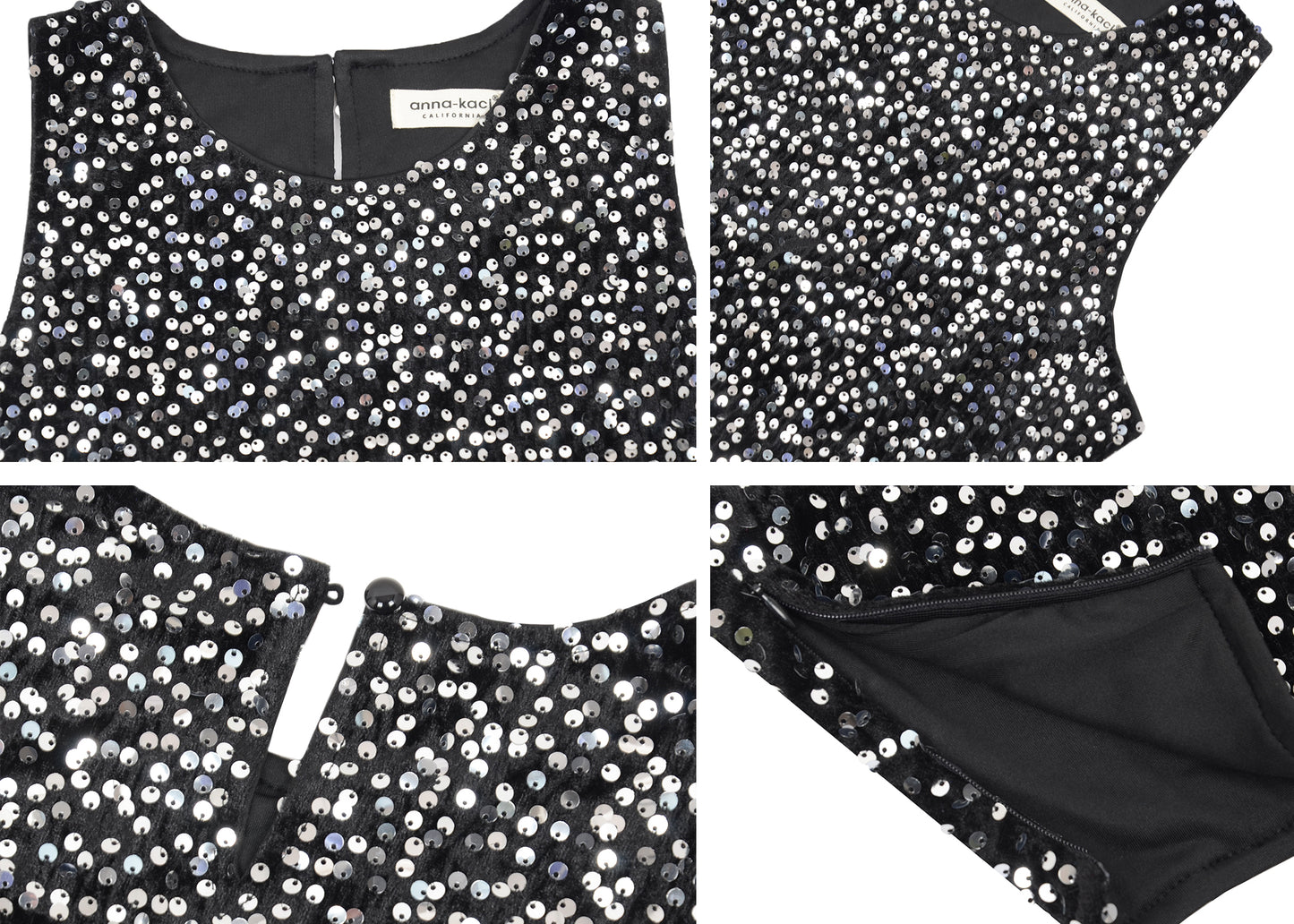 Anna-Kaci Women's Sequin Sleeveless Tops Sparkle Glitter Crew Neck Club Party Nightout Crop Tank Top