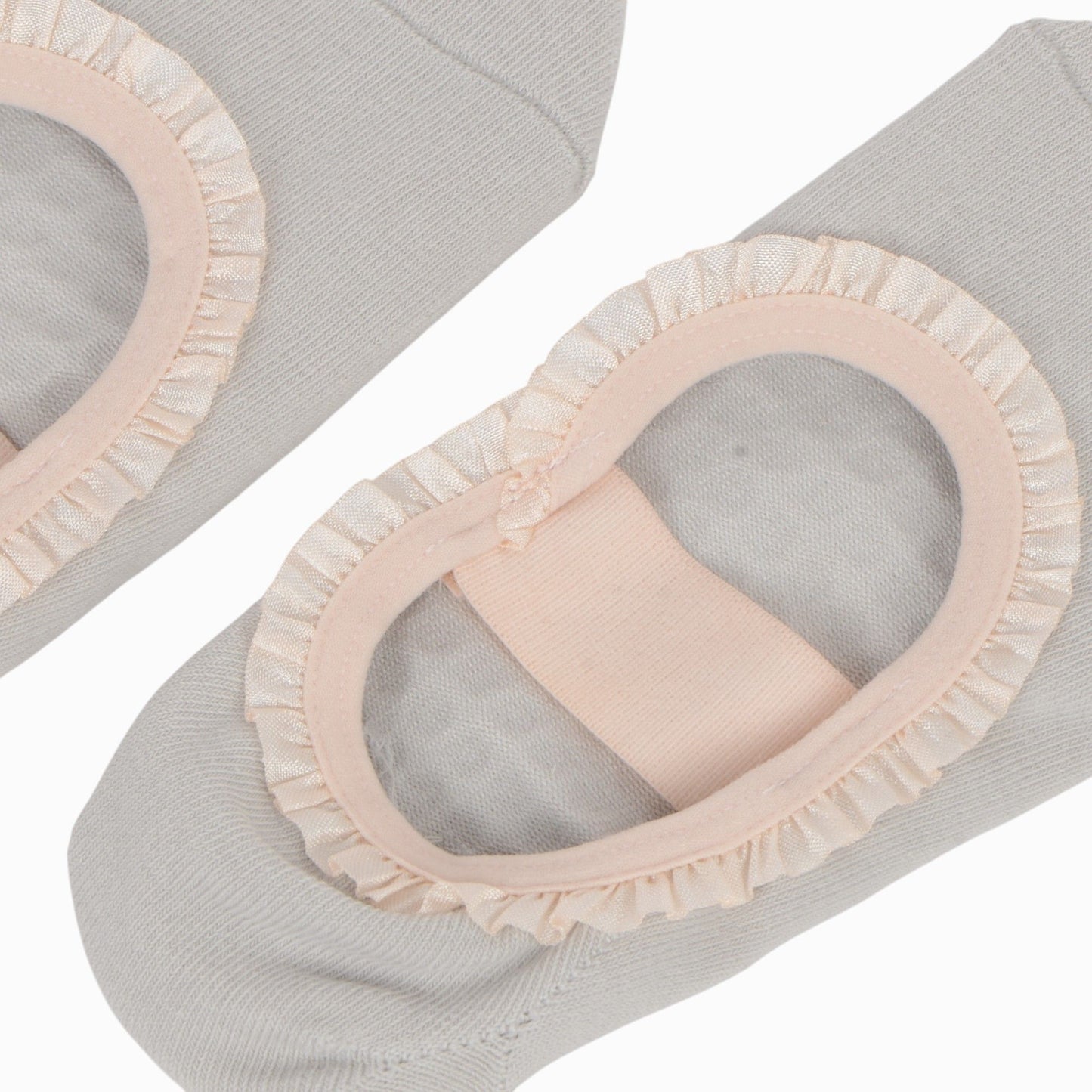 Anna-Kaci Women's Ballet Style Grip Socks with Ruffle Trim and Cross Strap Anti-Slip Sole Yoga and Pilates 2-Pack