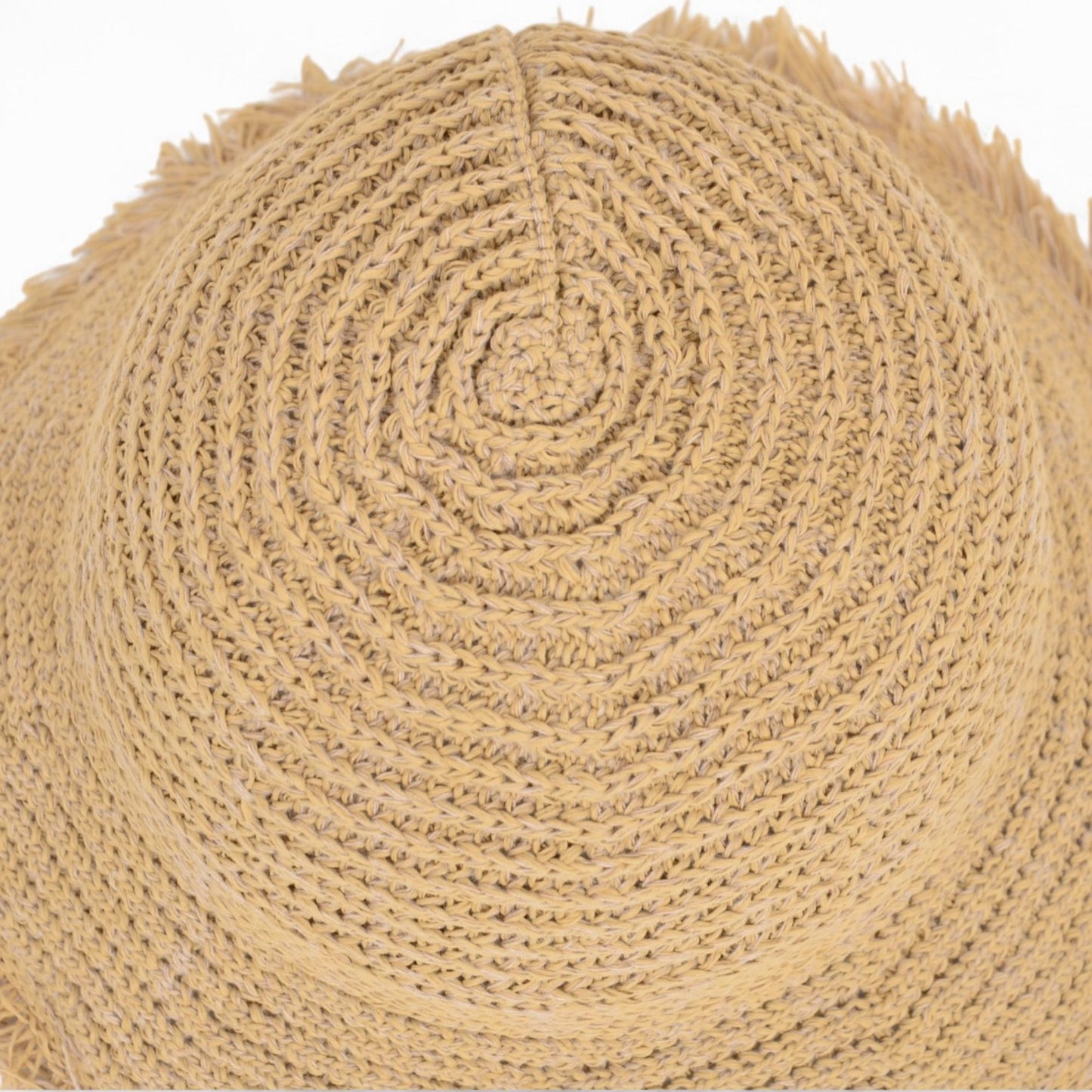 Anna-Kaci Women's Woven Bucket Hat with Soft Frayed Brim and Lightweight Straw Texture