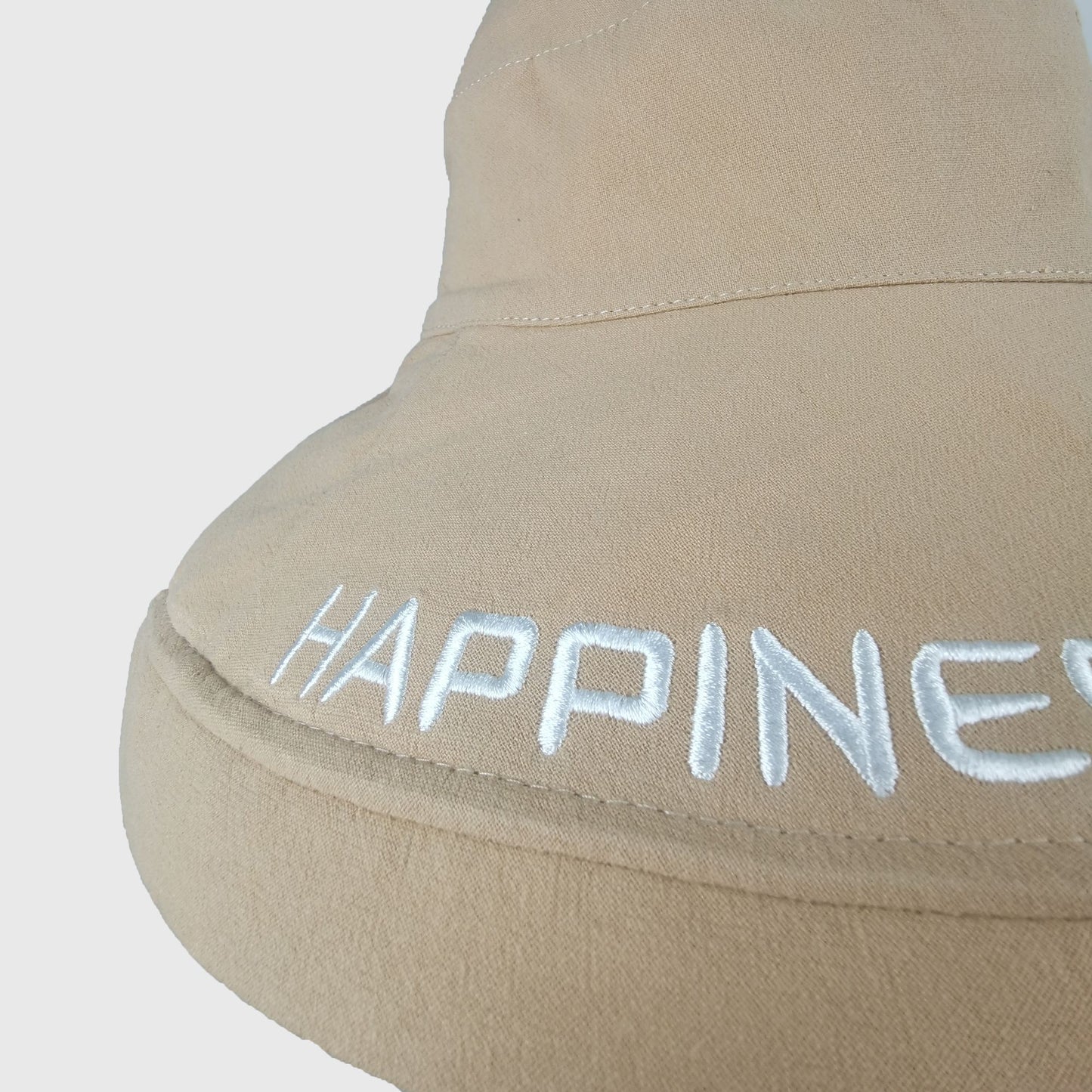 Anna-Kaci Women's HAPPINESS Embroidered Wide - Brim Bucket Hat