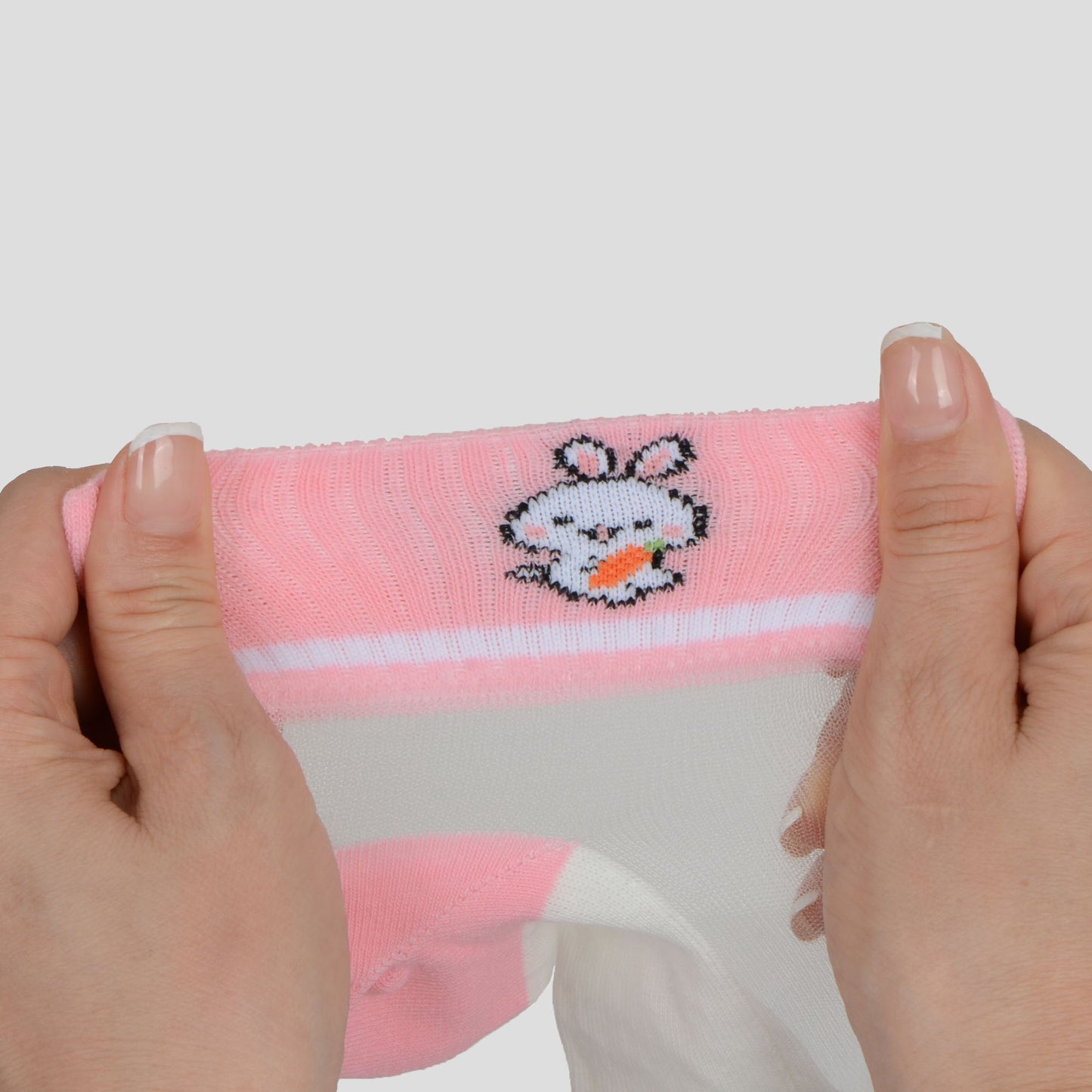 Anna-Kaci Women's Thin Semitransparent No - Show Socks 5pk Non-slip and Sweat-absorbent