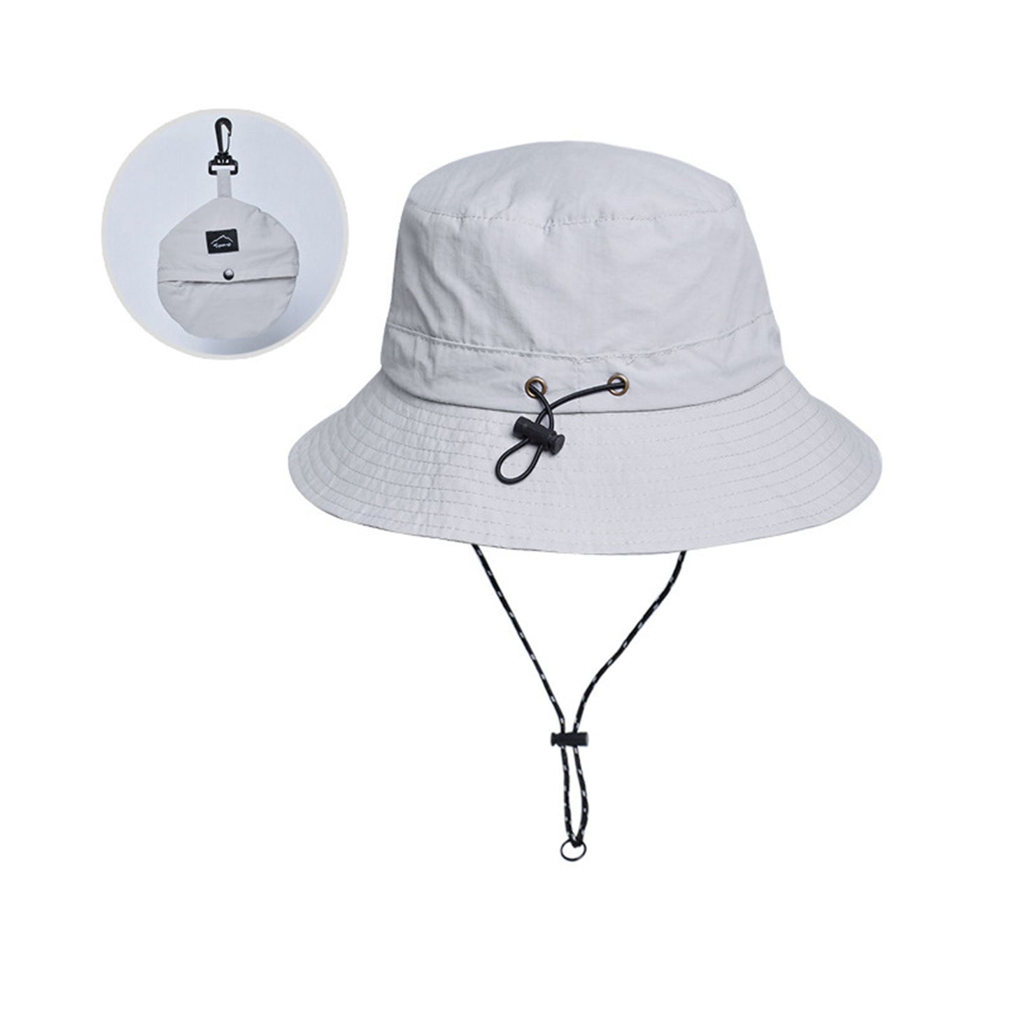 Anna-Kaci Water-Resistant Packable Bucket Hat with Adjustable Chin Strap Quick-Dry Fabric for Beach Hiking Camping and Outdoor Travel