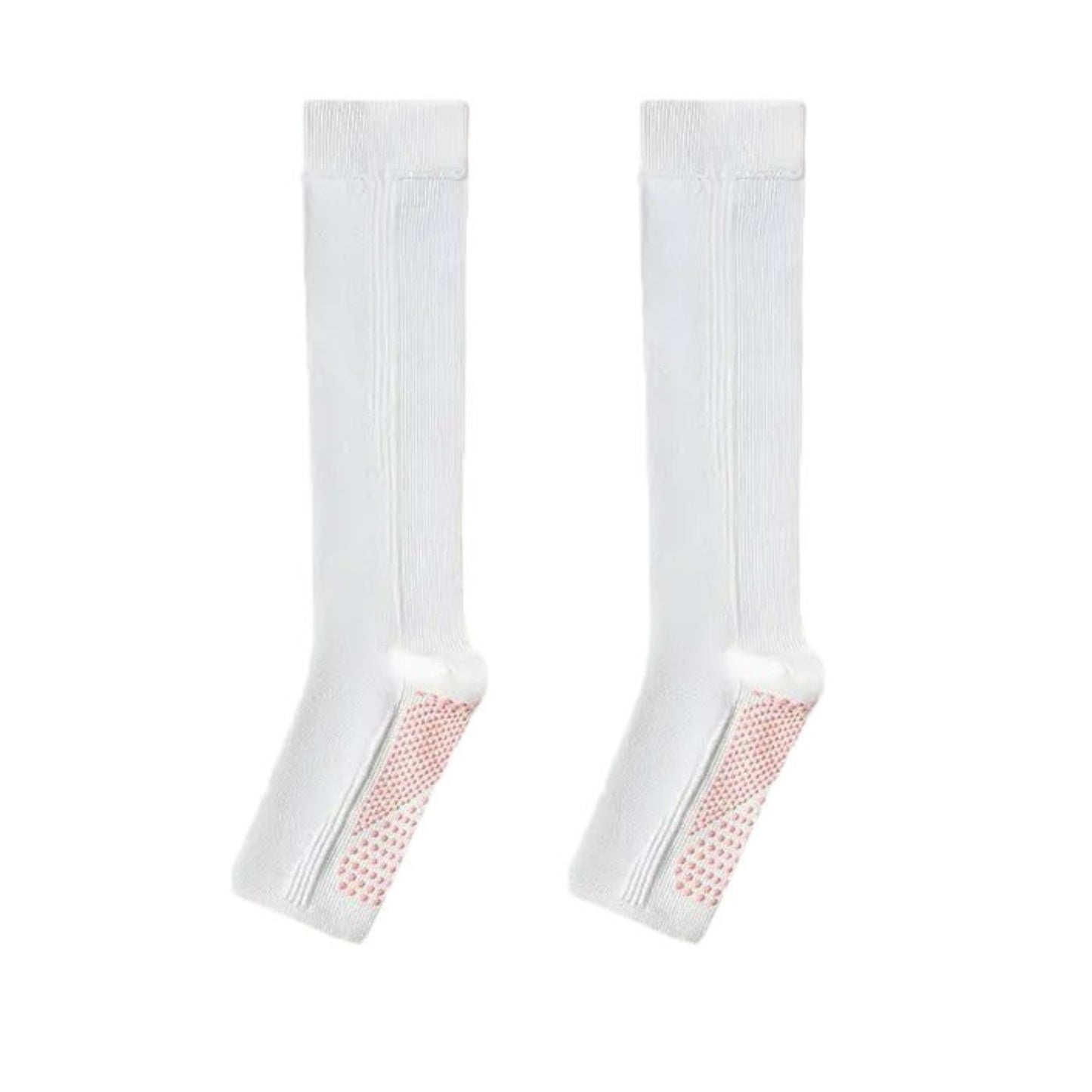 Anna-Kaci Women's Knee High Grip Socks with Anti-Slip Sole for Barre, Yoga, Dance, and Pilates 2-Pack