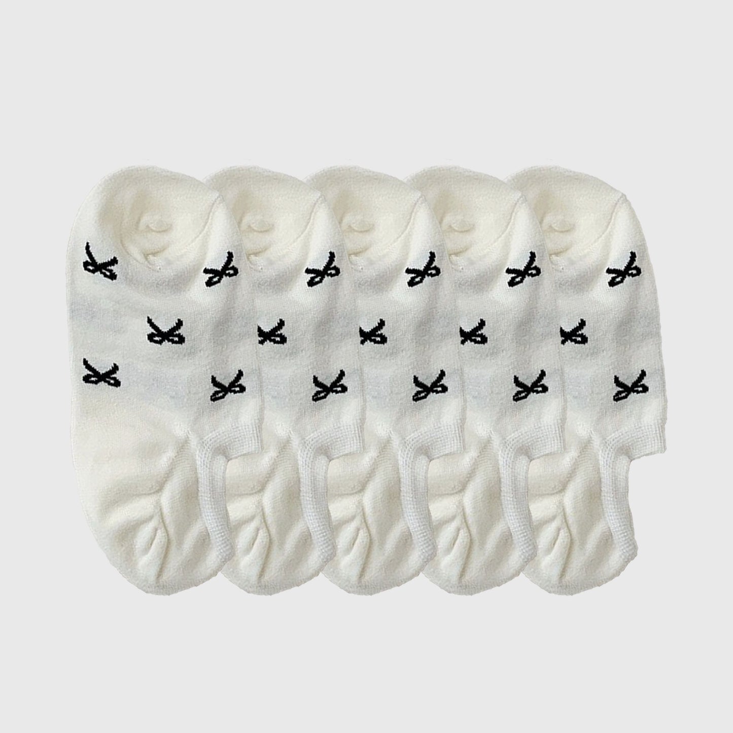 Anna-Kaci Women's No - Show Liner Socks with Bow Pattern 5Pk