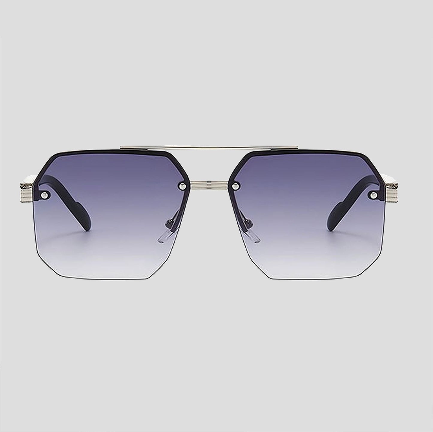 Anna-Kaci Women's Chic Trimmed Octagon Polarized Sunglasses UV400 Protection