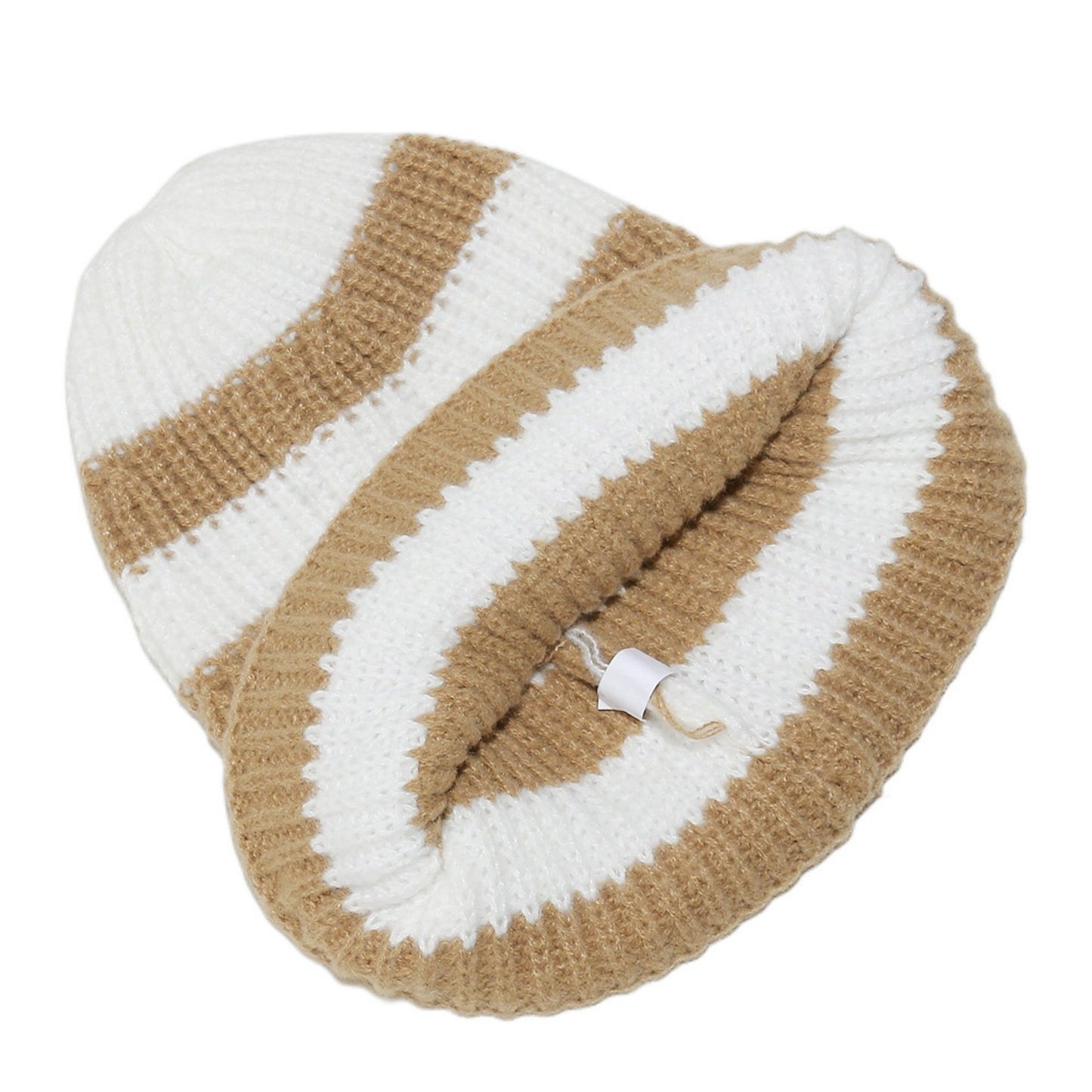 Anna-Kaci Unisex Striped Knit Beanie Hat Cuffed Warm Winter Cap