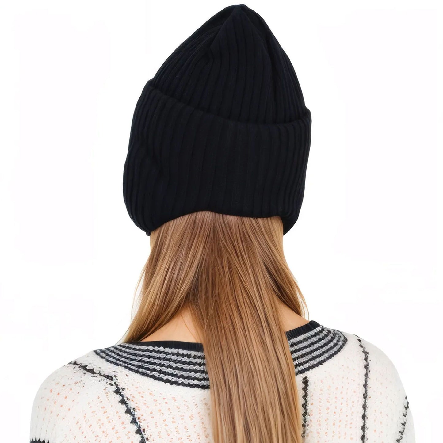 Alilang Warm Winter Knitted Beanie Hat with Earflap Daily Headwear Ski Mask for Men Women