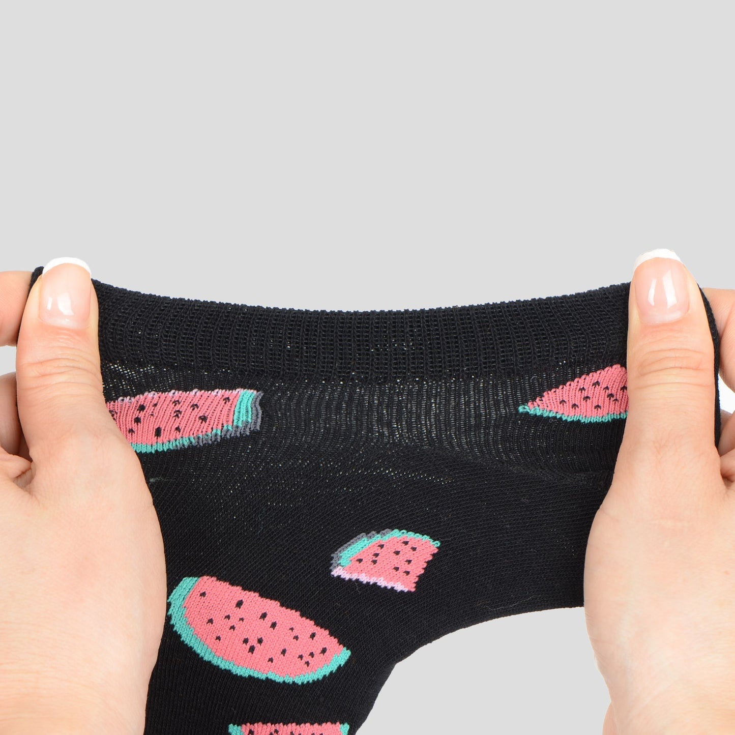 Anna-Kaci Women's Fruit Print No Show Socks Breathable Cotton 6pk