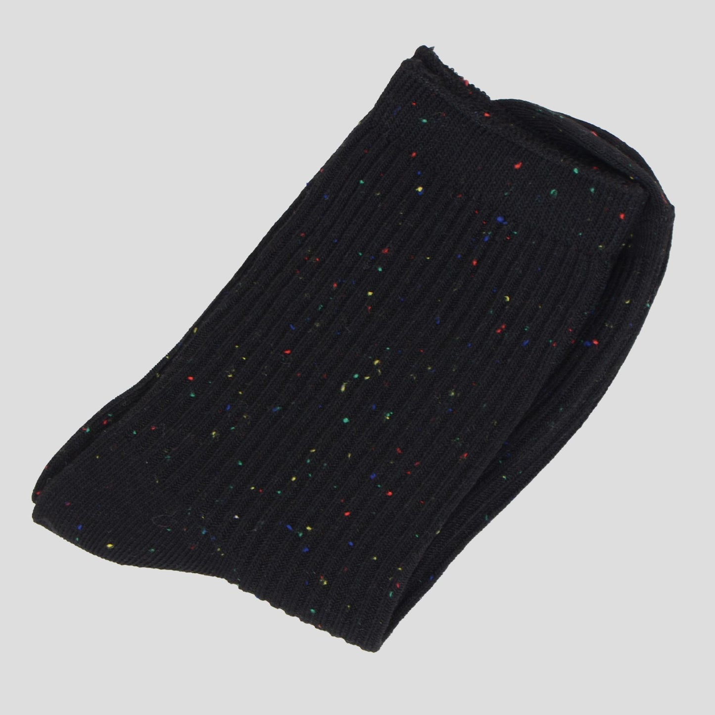 Anna-Kaci Women's Chic Style Solid Speckled Crew Socks Non Slip Cotton for Casual 2 Pairs 4 Season