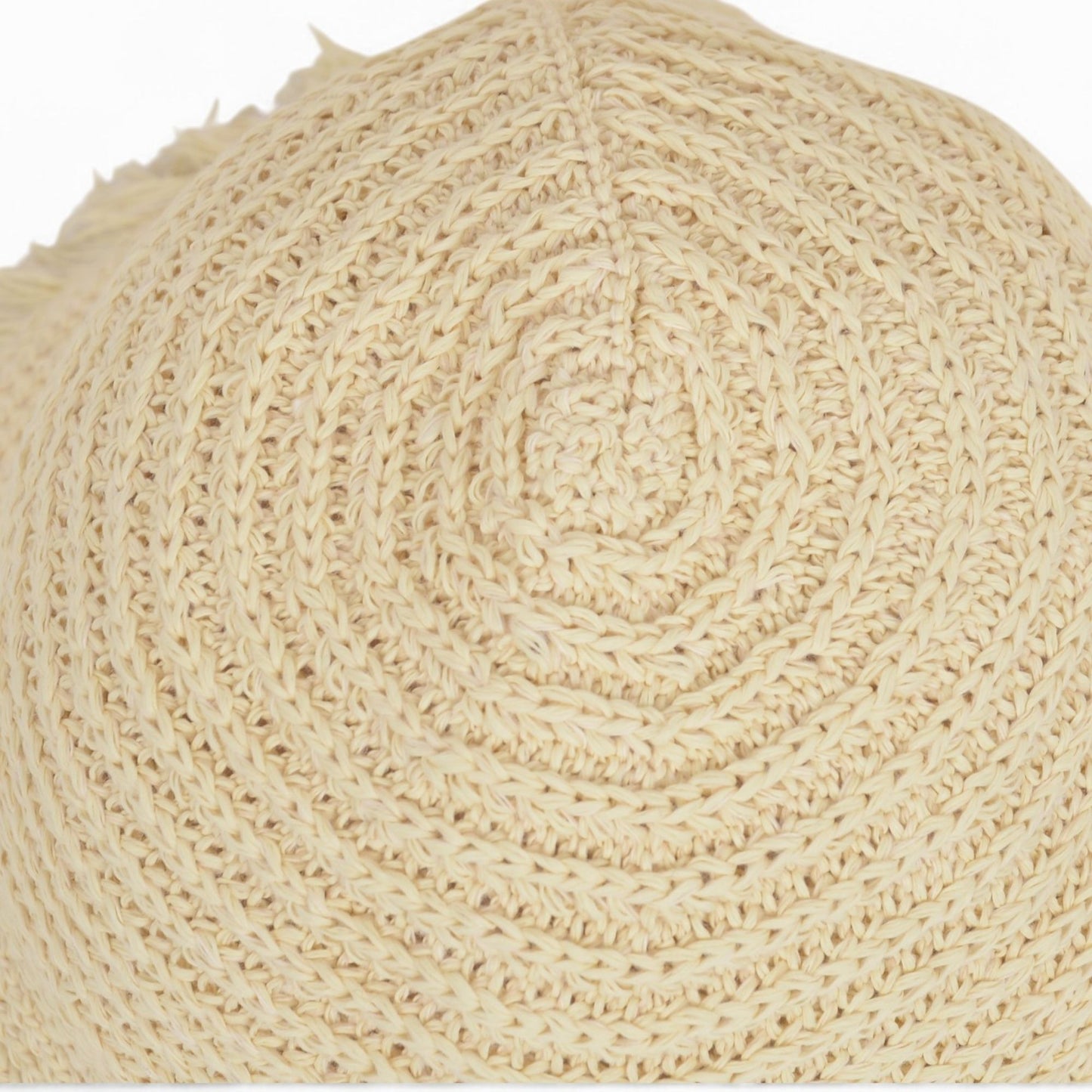Anna-Kaci Women's Woven Bucket Hat with Soft Frayed Brim and Lightweight Straw Texture
