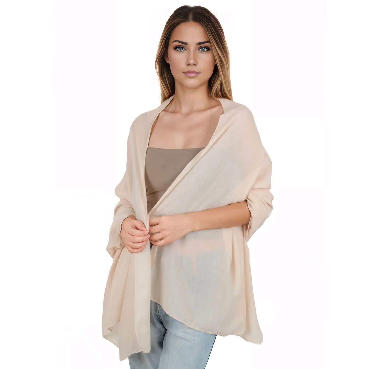 Anna-Kaci Womens Lightweight Chiffon Long Fashion Scarves Solid Color Fall Wrap Shawls