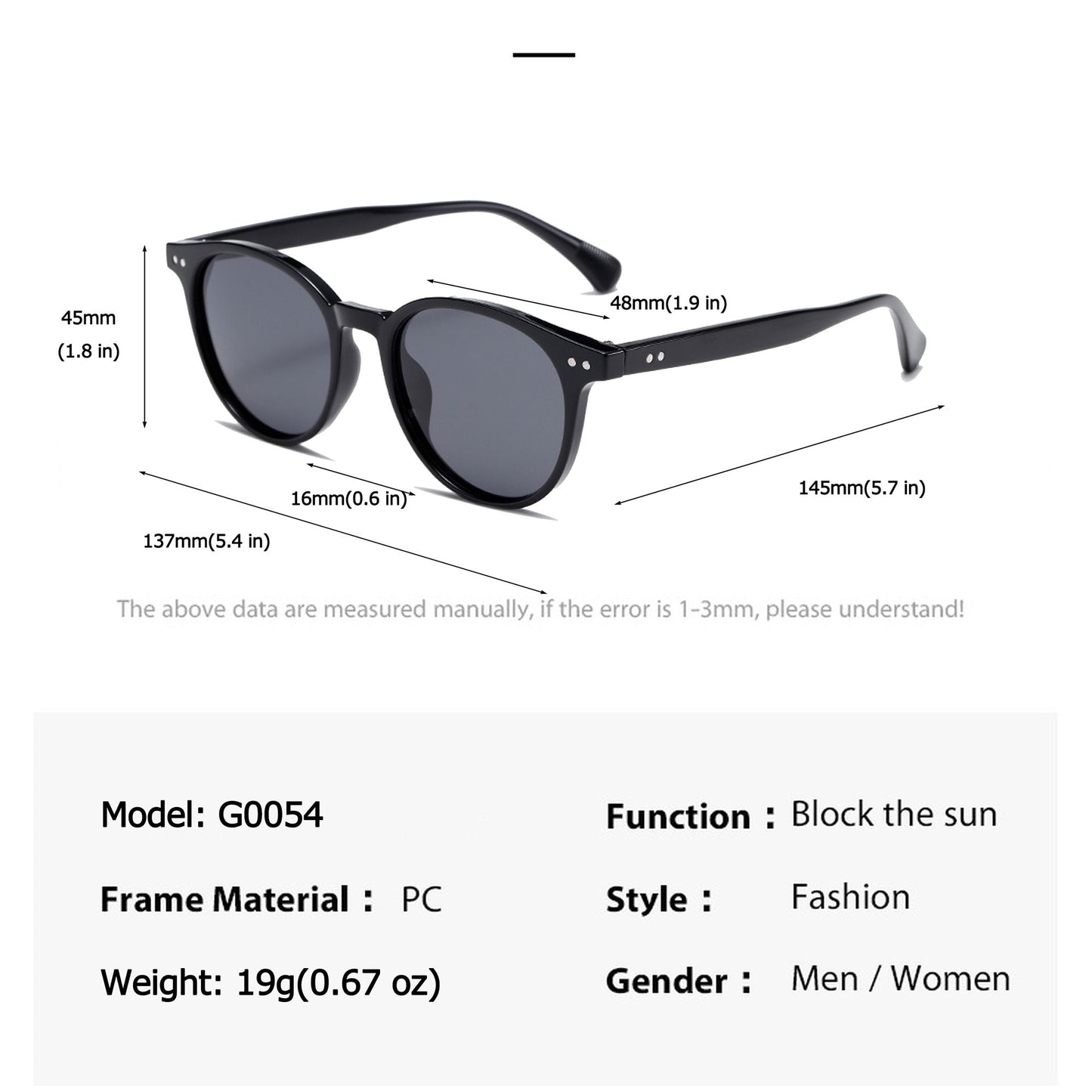Anna-Kaci Women's Retro Round Cat-Eye Sunglasses