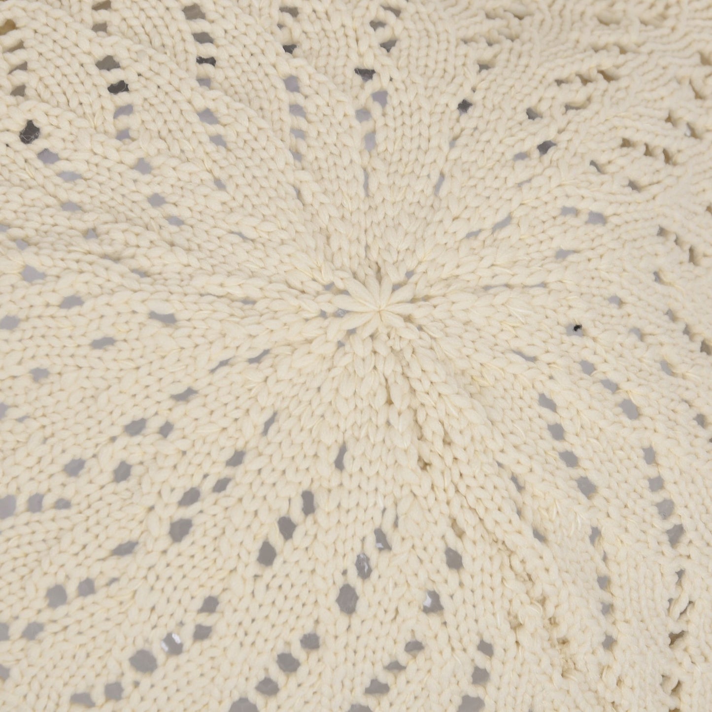Anna-Kaci Women's Lightweight Crochet Beret Hat with Open Knit Pattern and Soft Stretch Fit