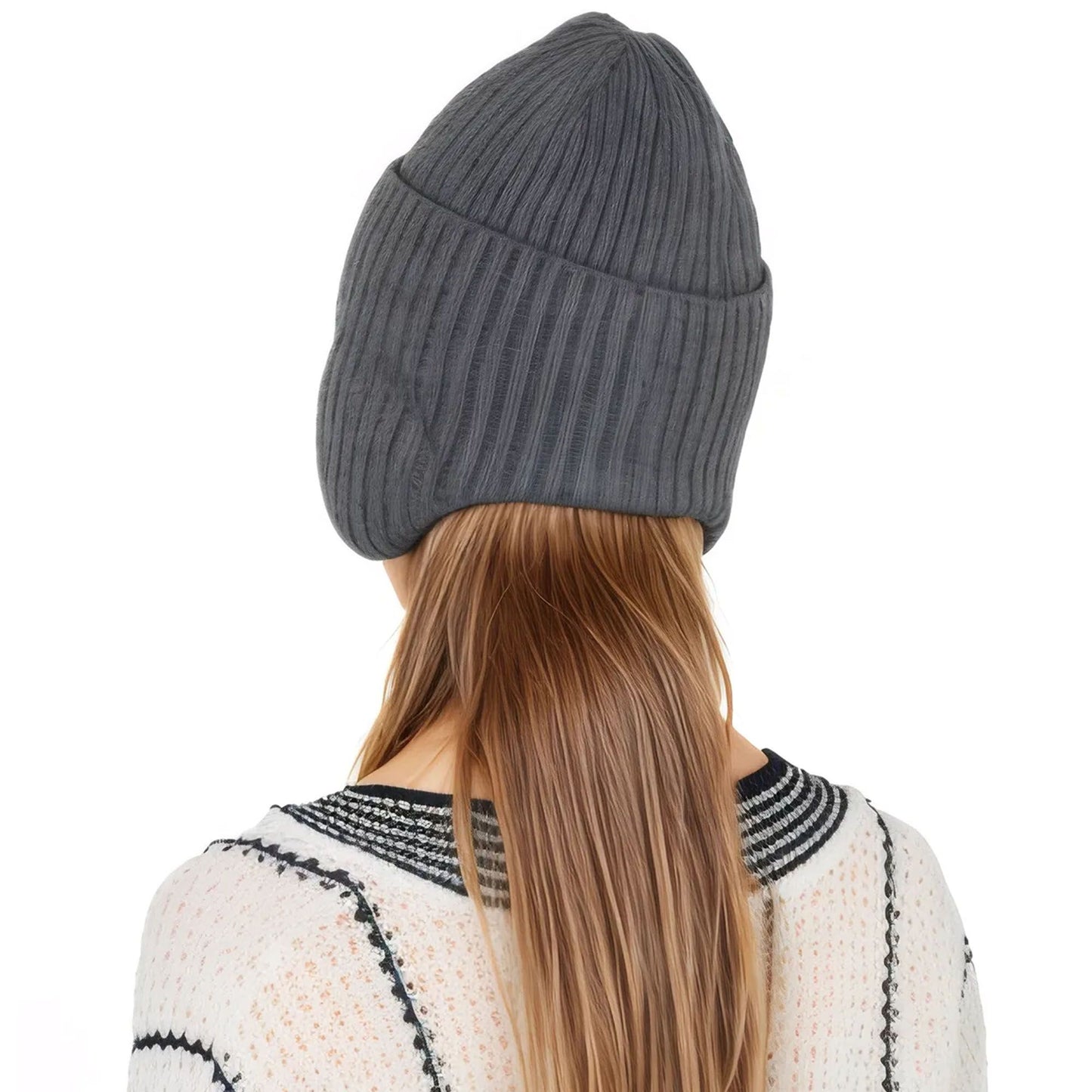 Alilang Warm Winter Knitted Beanie Hat with Earflap Daily Headwear Ski Mask for Men Women